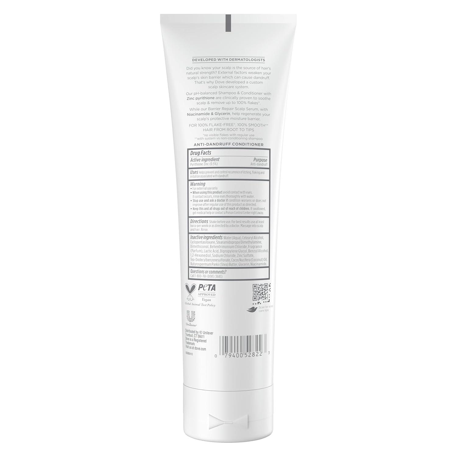 imageDove Derma Scalp Conditioner 1 ct Dandruff amp Itch Relief for 100 FlakeFree amp Smooth Hair with Niacinamide amp Glycerin 9 oz