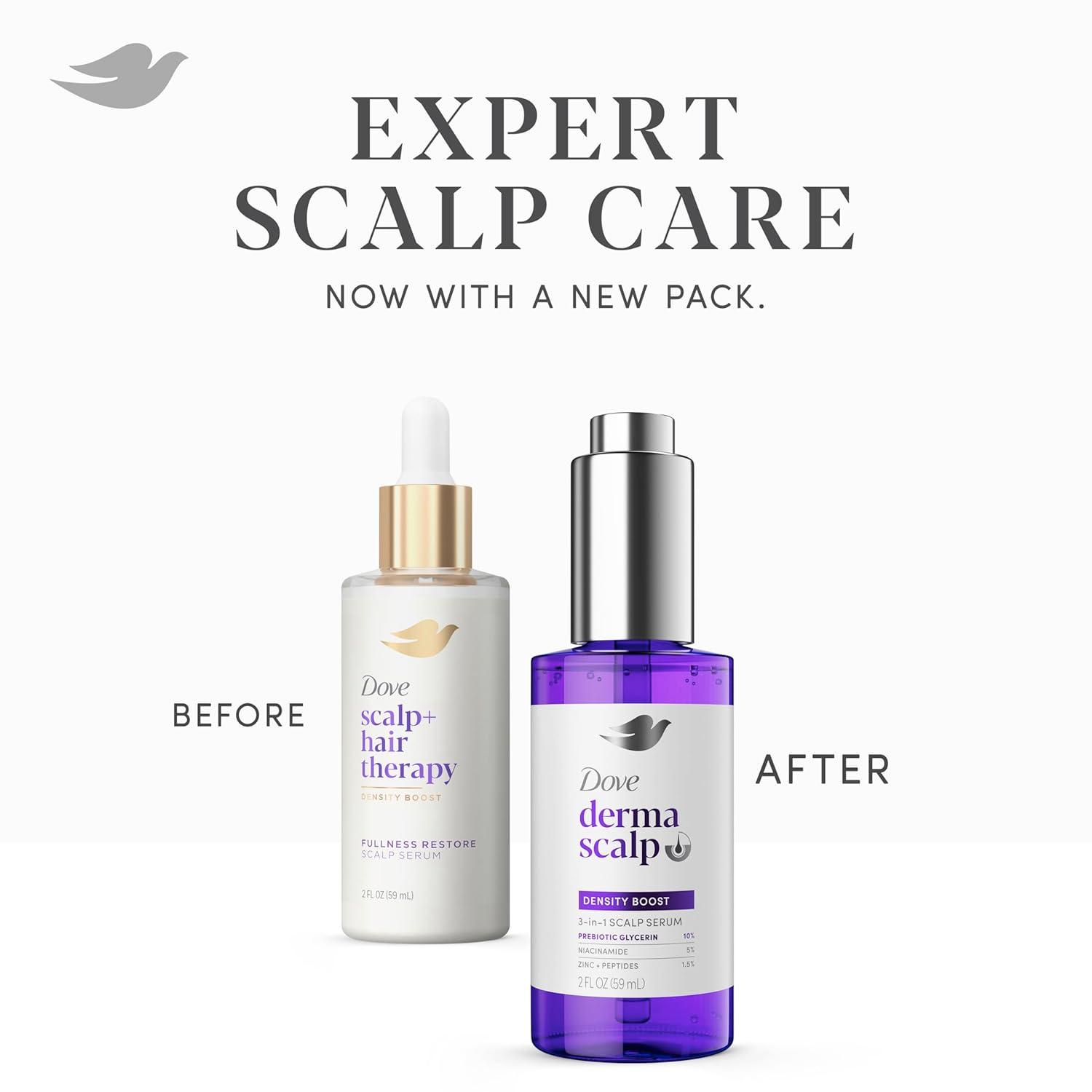 imageDove Derma Scalp Density Boost 3in1 Scalp Serum 1 ct With Prebiotic Glycerin Zinc Peptides and Niacinamide For Breakage And Hair Thinning 2 oz2 Fl Oz Pack of 1