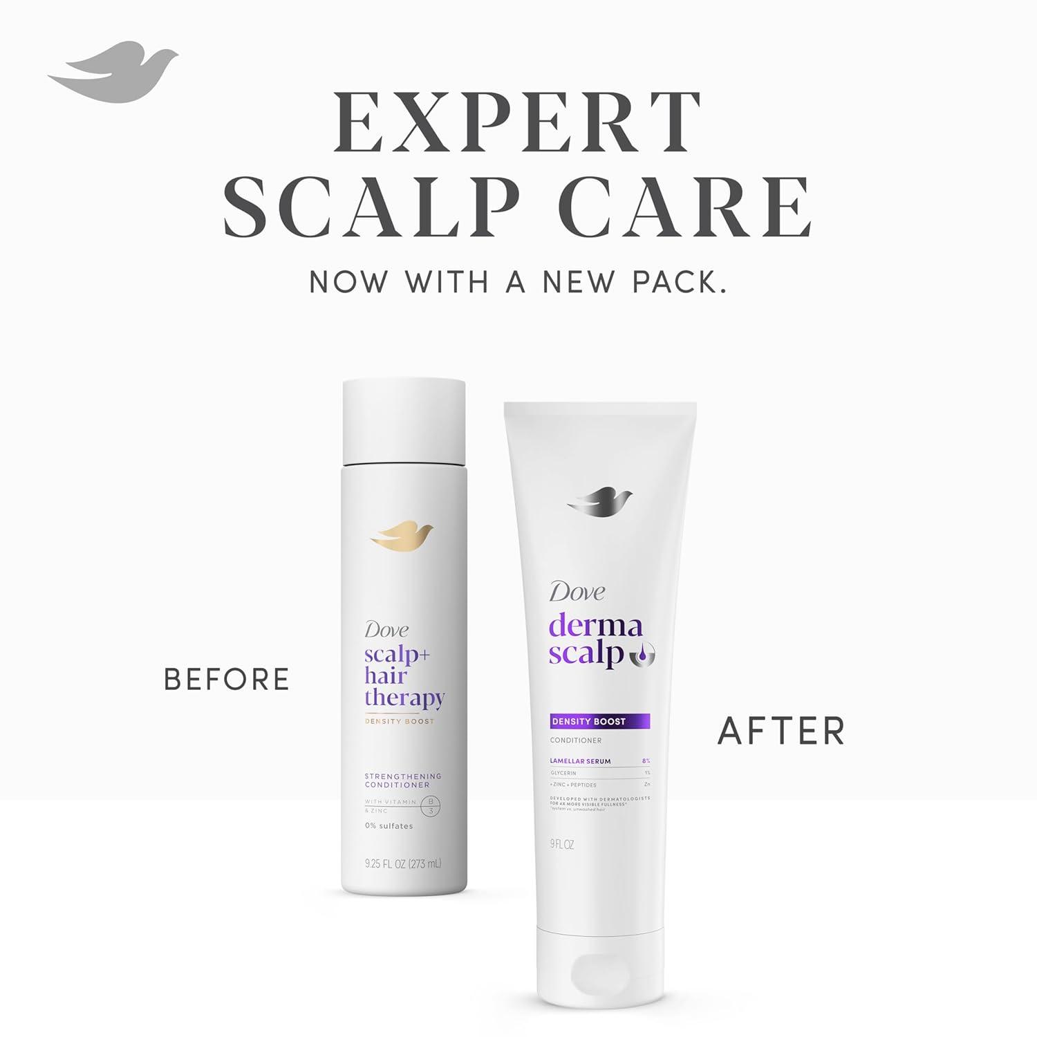 imageDove Derma Scalp Density Boost Conditioner 1 ct With Lamellar Serum Glycerin And Zinc Peptides For Hair Loss And Breakage 9 oz