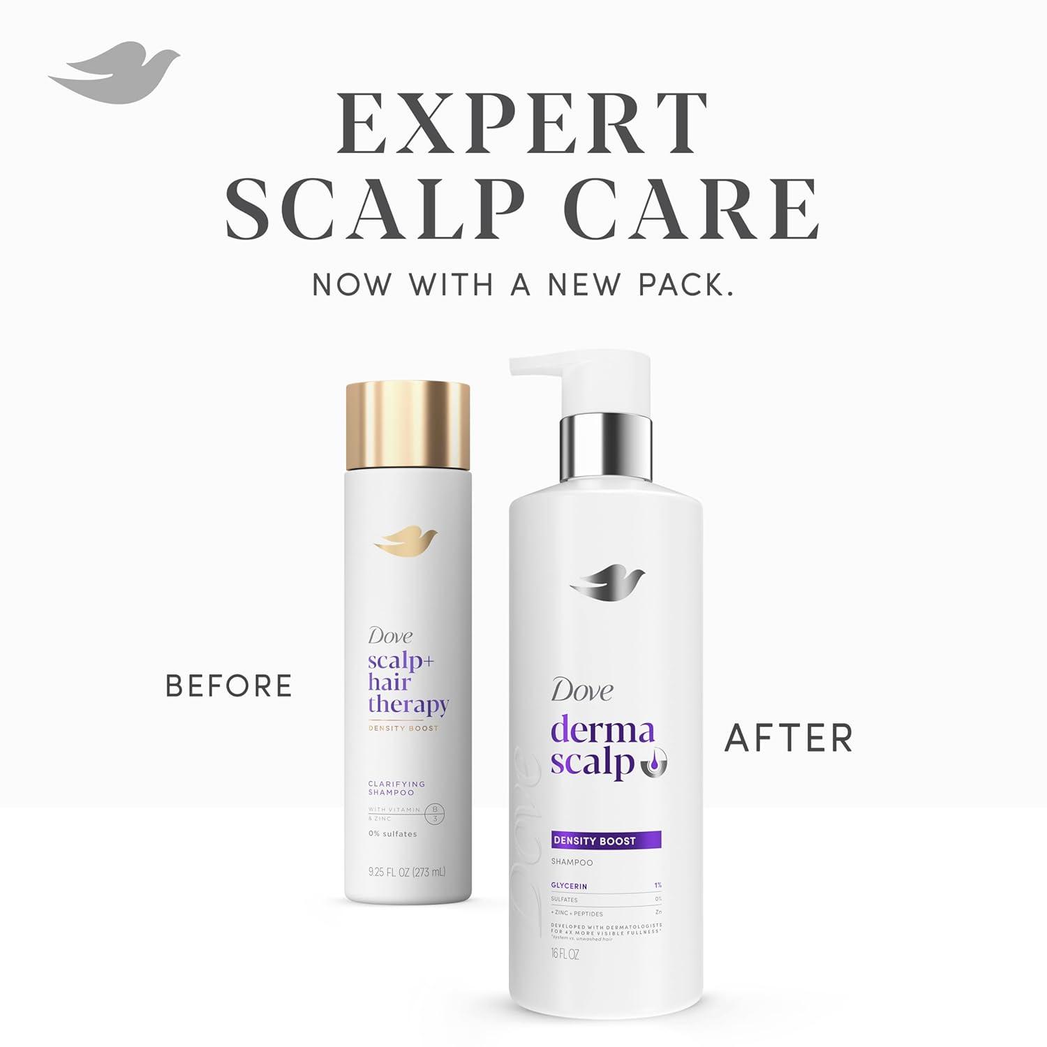 imageDove Derma Scalp Density Boost Shampoo 1 ct With Glycerin Sulfates And Zinc Peptides For Hair Loss And Breakage 16 oz