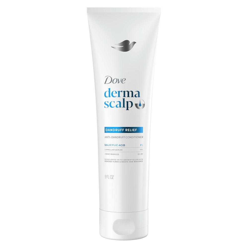 imageDove Derma Scalp Dandruff Relief Conditioner 1 ct with Salicylic Acid Lamellar Serum and Niacinamide for Removing Flakes amp Boosting Hair Resilience 9 fl oz