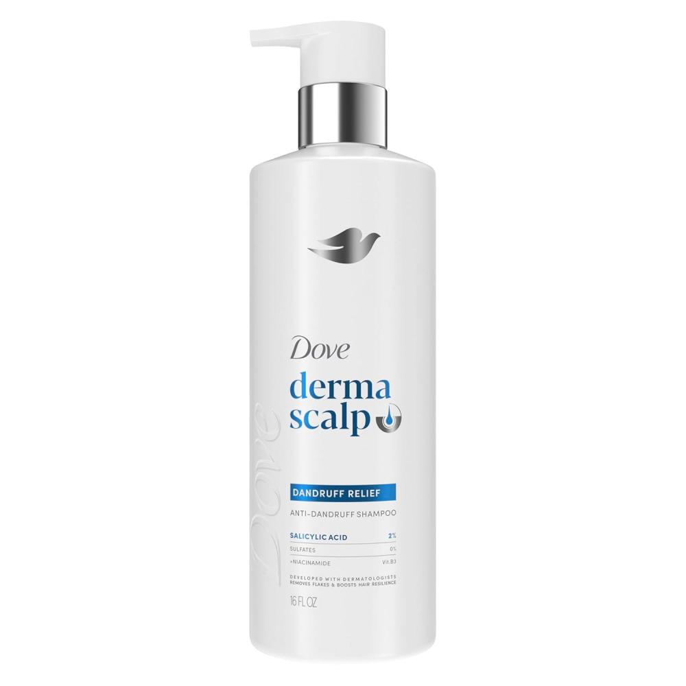 imageDove Derma Scalp Dandruff Relief Shampoo 1 ct with Salicylic Acid Sulfates and Niacinamide for Removing Flakes amp Boosting Hair Resilience 16 fl oz