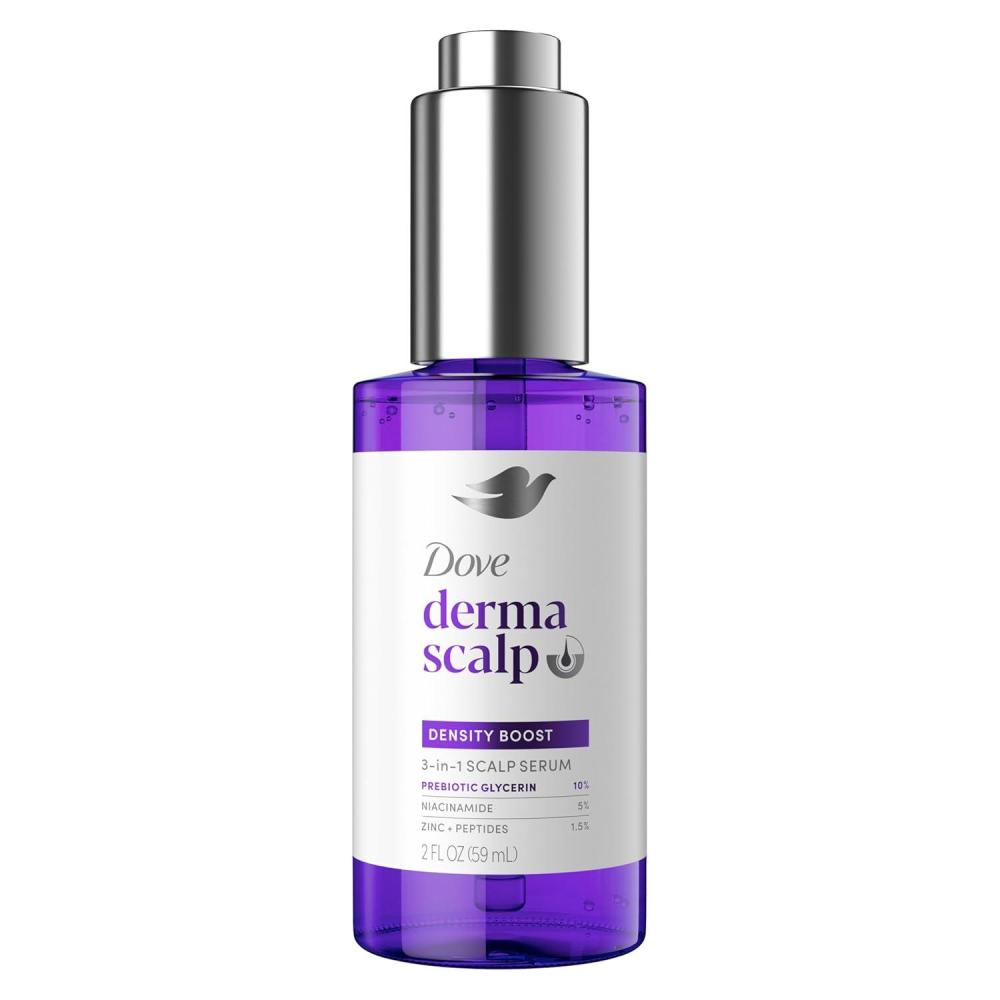 imageDove Derma Scalp Density Boost 3in1 Scalp Serum 1 ct With Prebiotic Glycerin Zinc Peptides and Niacinamide For Breakage And Hair Thinning 2 oz2 Fl Oz Pack of 1