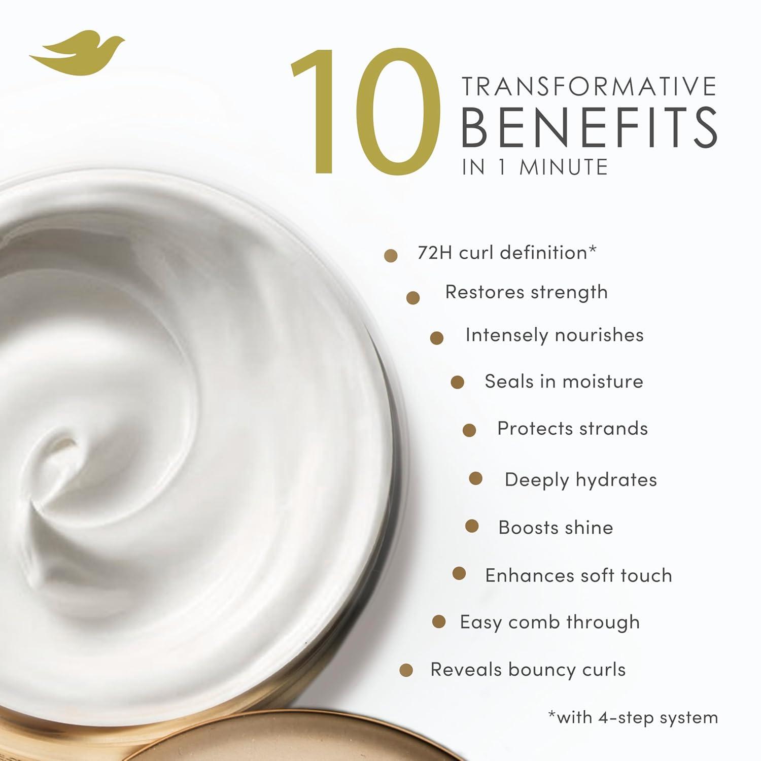 imageDove Hair Amino Curl Repair 10in1 Cream Mask for Curly Coily Hair with Bio Protein Care Technology and Amino Jojoba Oil 92 fl oz92 Fl Oz Pack of 1