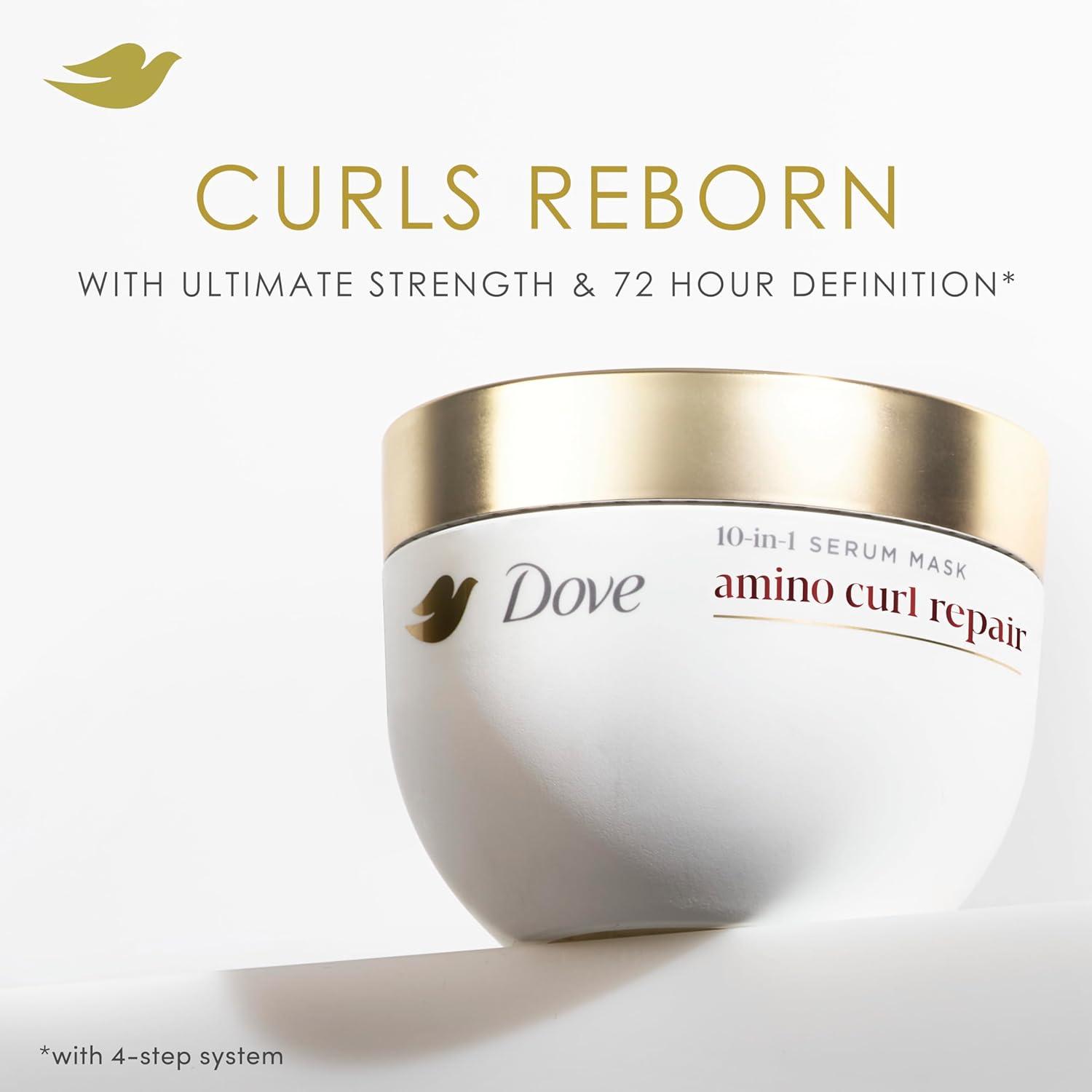 imageDove Hair Amino Curl Repair 10in1 Cream Mask for Curly Coily Hair with Bio Protein Care Technology and Amino Jojoba Oil 92 fl oz92 Fl Oz Pack of 1