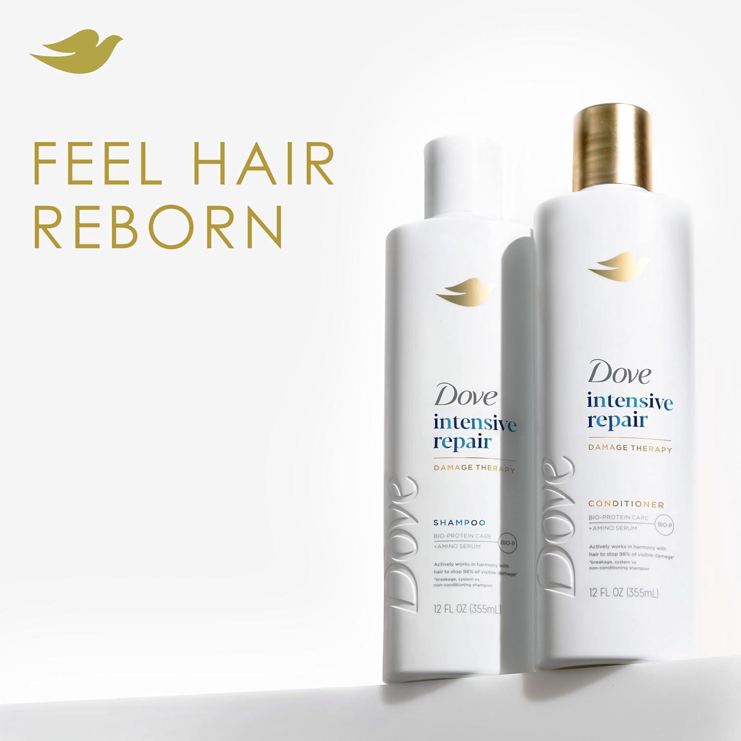 imageDove Shampoo 4 Pack Intensive Repair for Damaged Hair with BioProtein Care Technology and Amino Serum 28 Fl OzFragranced