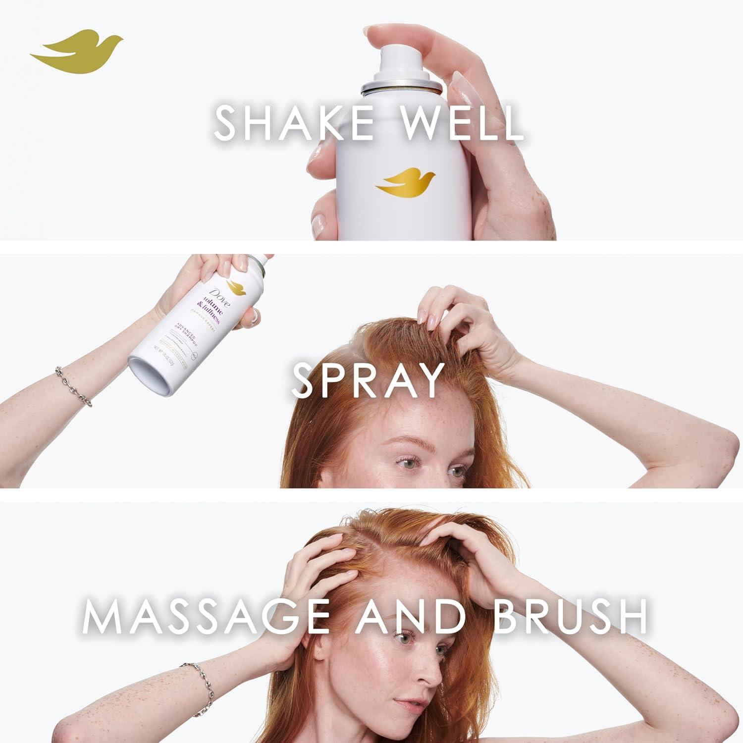 imageDove Dry Shampoo Spray Volume amp Fullness Absorbs Oil to Refresh Hair Without Washing 5 oz 2PackFragranced