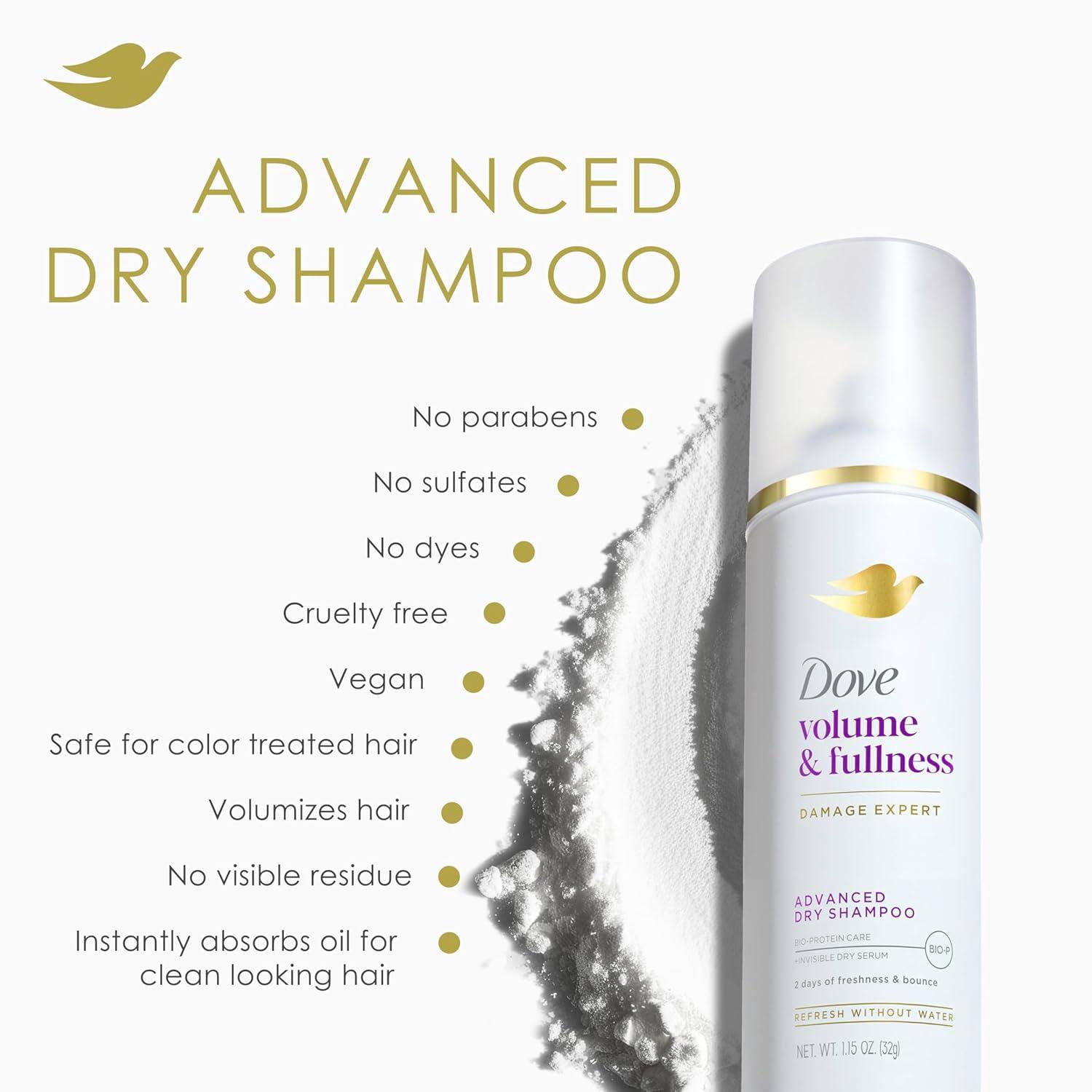 imageDove Dry Shampoo Spray Volume amp Fullness Absorbs Oil to Refresh Hair Without Washing 5 oz 2PackFragranced