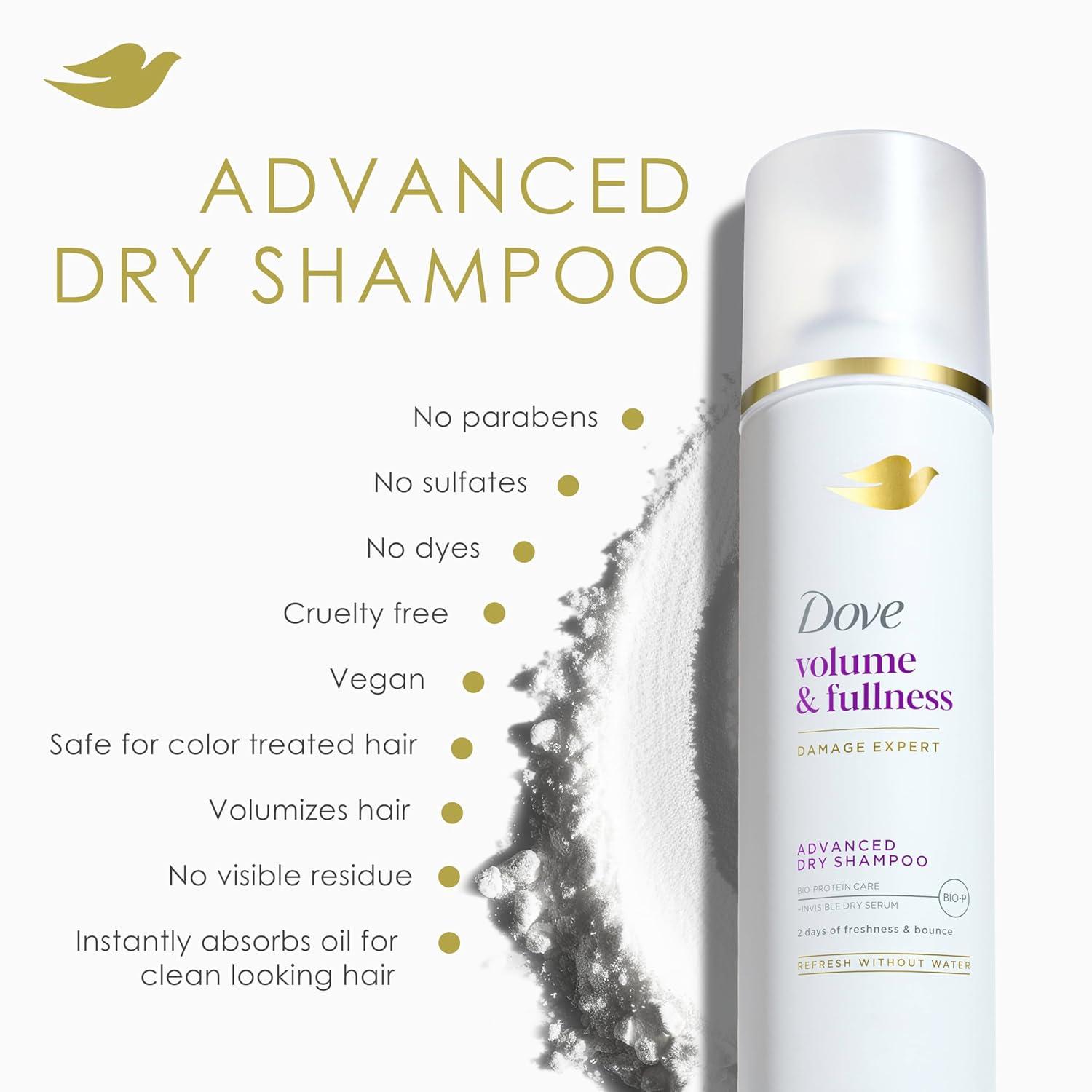 imageDove Dry Shampoo Spray Volume amp Fullness Absorbs Oil to Refresh Hair Without Washing 5 oz 2PackFragranced