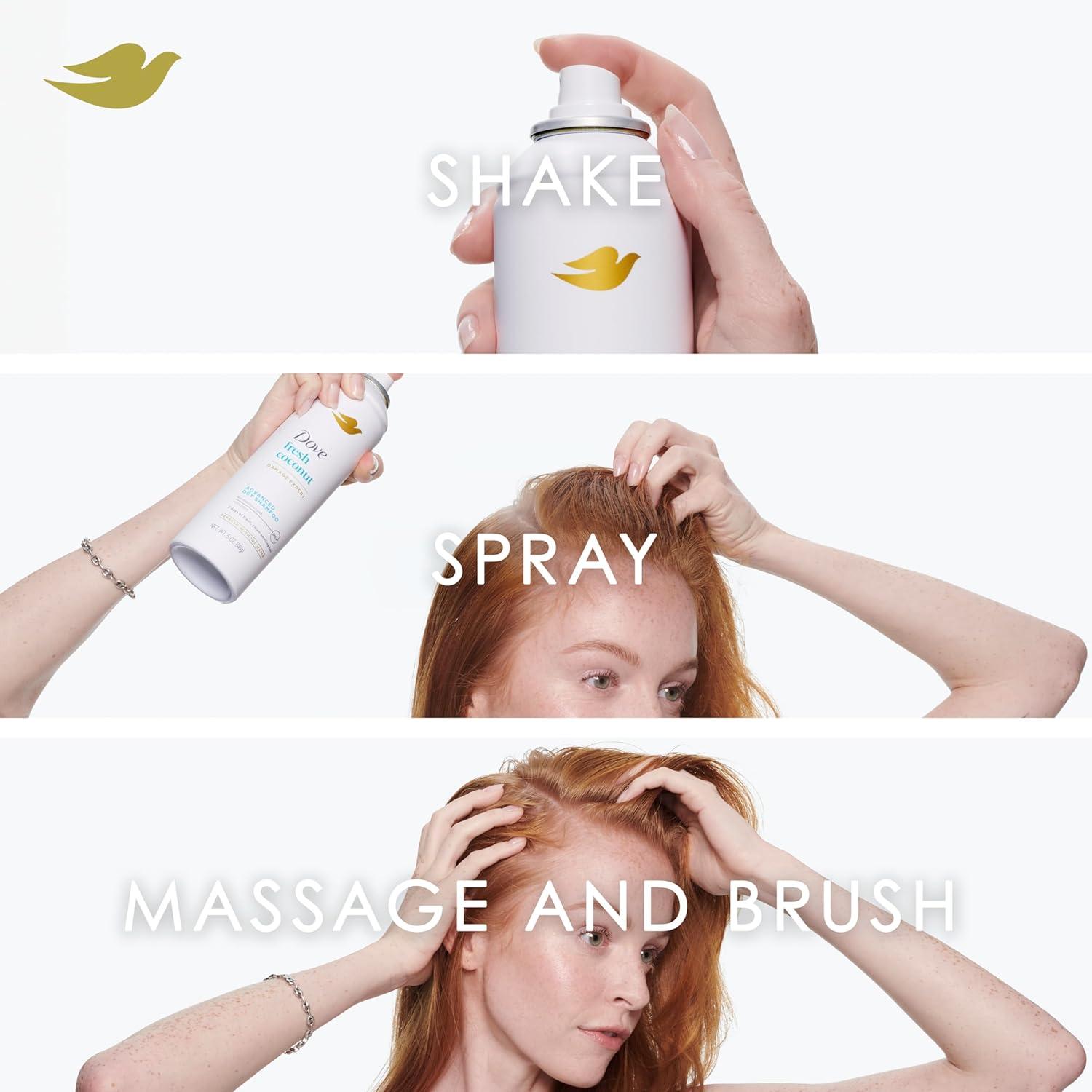 imageDove Dry Shampoo Spray Volume amp Fullness Absorbs Oil to Refresh Hair Without Washing 5 oz 2PackFragranced