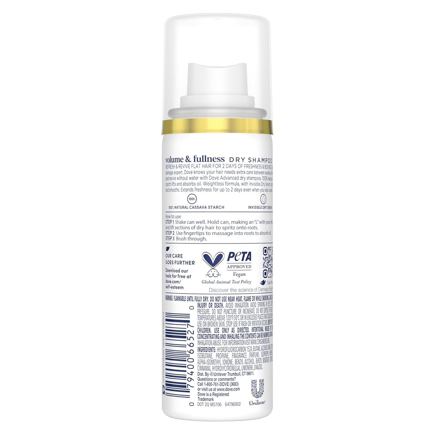 imageDove Dry Shampoo Spray Volume amp Fullness Absorbs Oil to Refresh Hair Without Washing 5 oz 2PackFragranced
