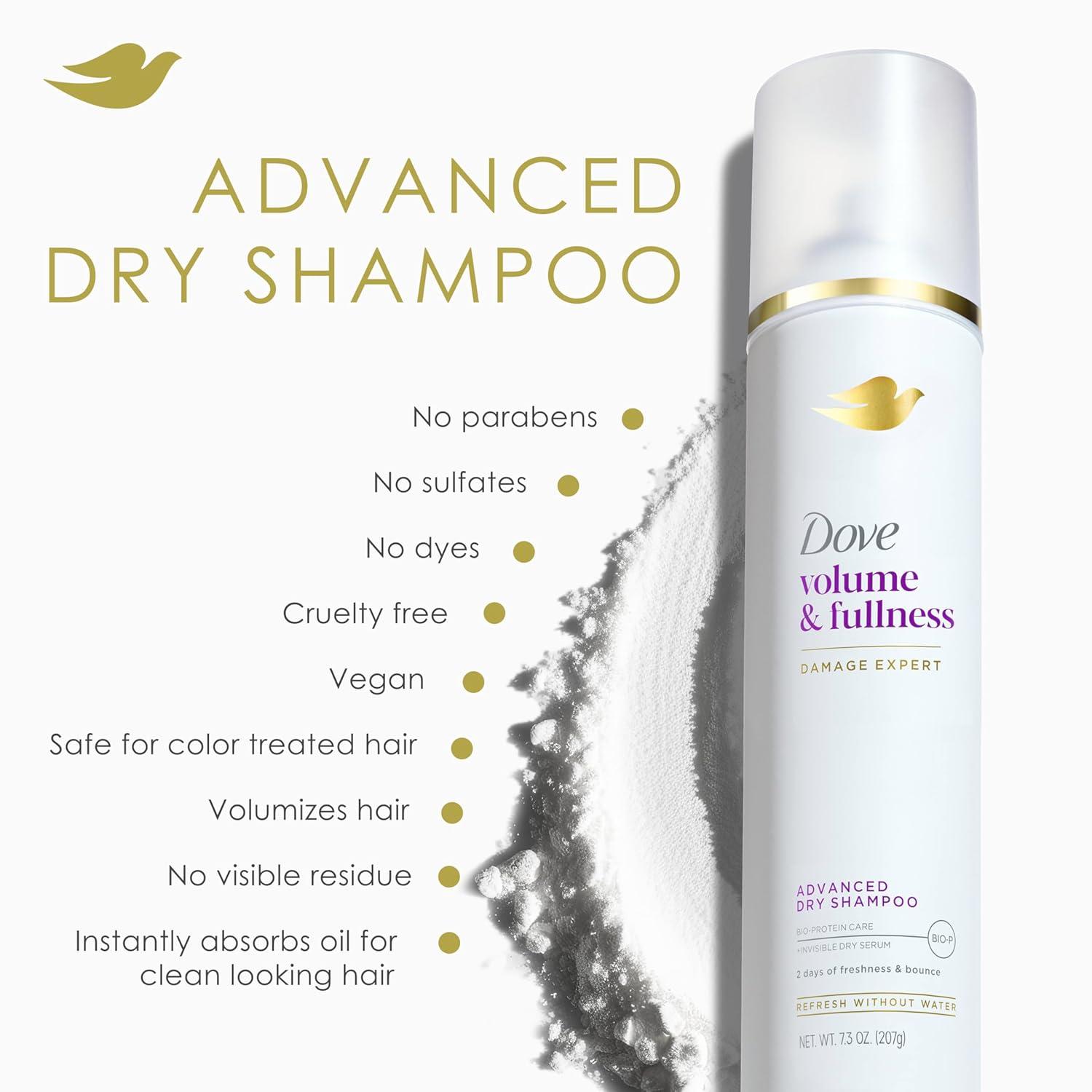 imageDove Dry Shampoo Spray Volume amp Fullness Absorbs Oil to Refresh Hair Without Washing 5 oz 2PackFragranced
