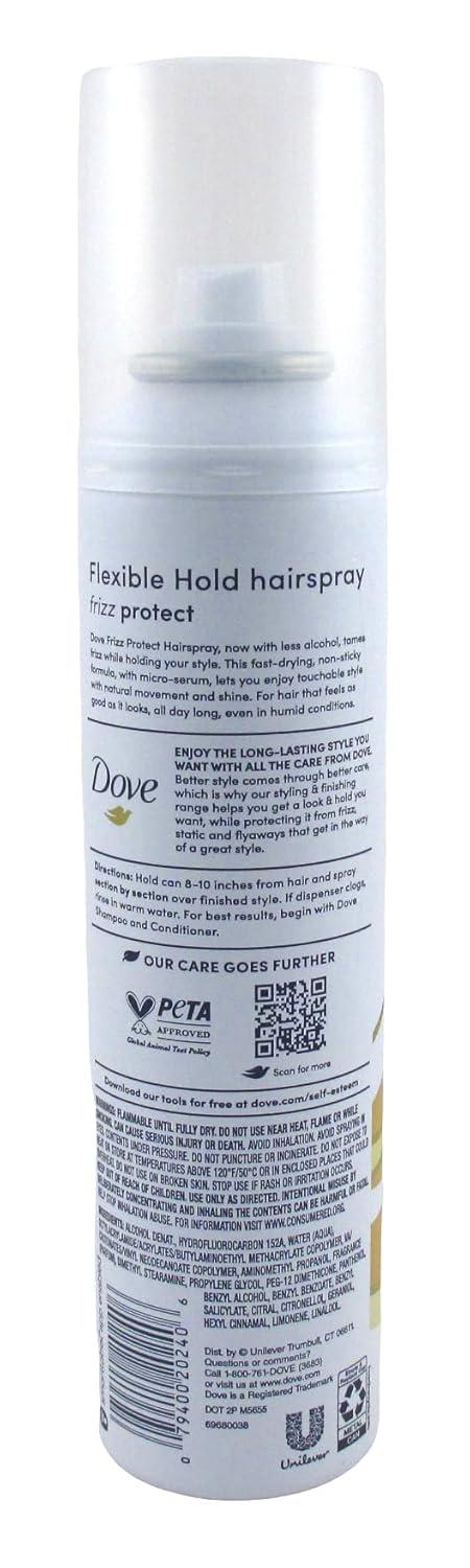 imageDove Flexible Hold Hairspray 6 ct Protect MicroMist for Longlasting Hold Protection Against Humidity Allday Flexible Hold for 24H Frizz Control 55 ozClean Scent