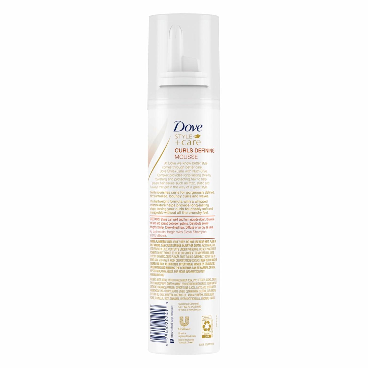 imageDove STYLEcare Curls Defining Mousse Soft Hold 7 ozClean Scent