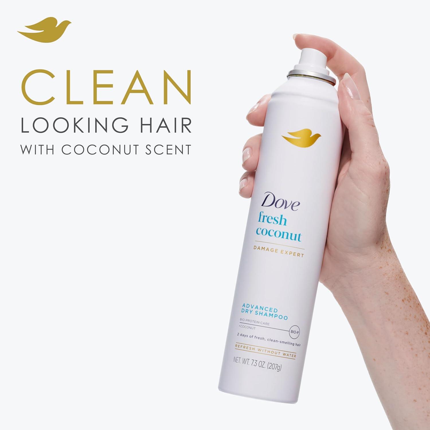 imageDove Advanced Dry Shampoo Fresh Coconut Refresh amp Revive Hair Without Water for Clean amp Fresh Hair 73 oz