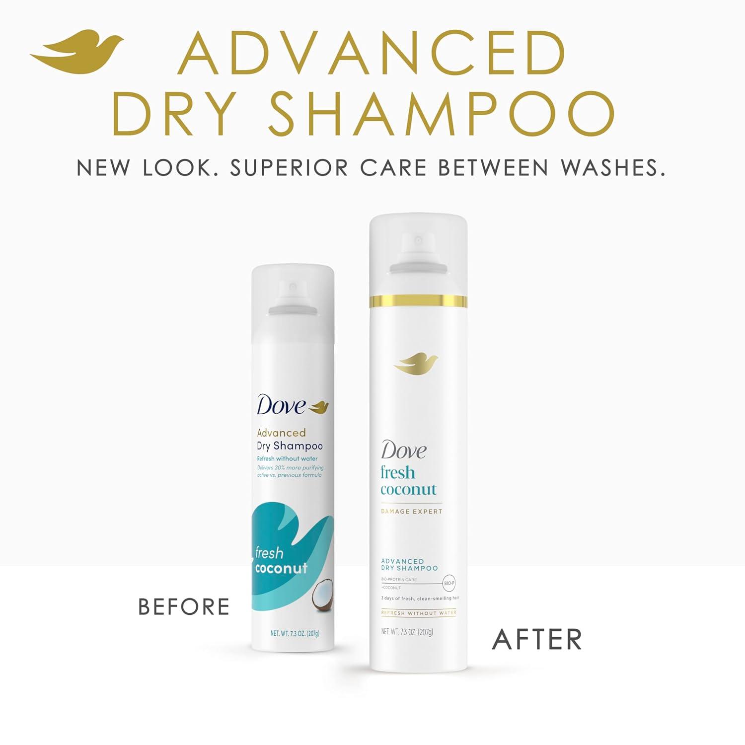 imageDove Advanced Dry Shampoo Fresh Coconut Refresh amp Revive Hair Without Water for Clean amp Fresh Hair 73 oz