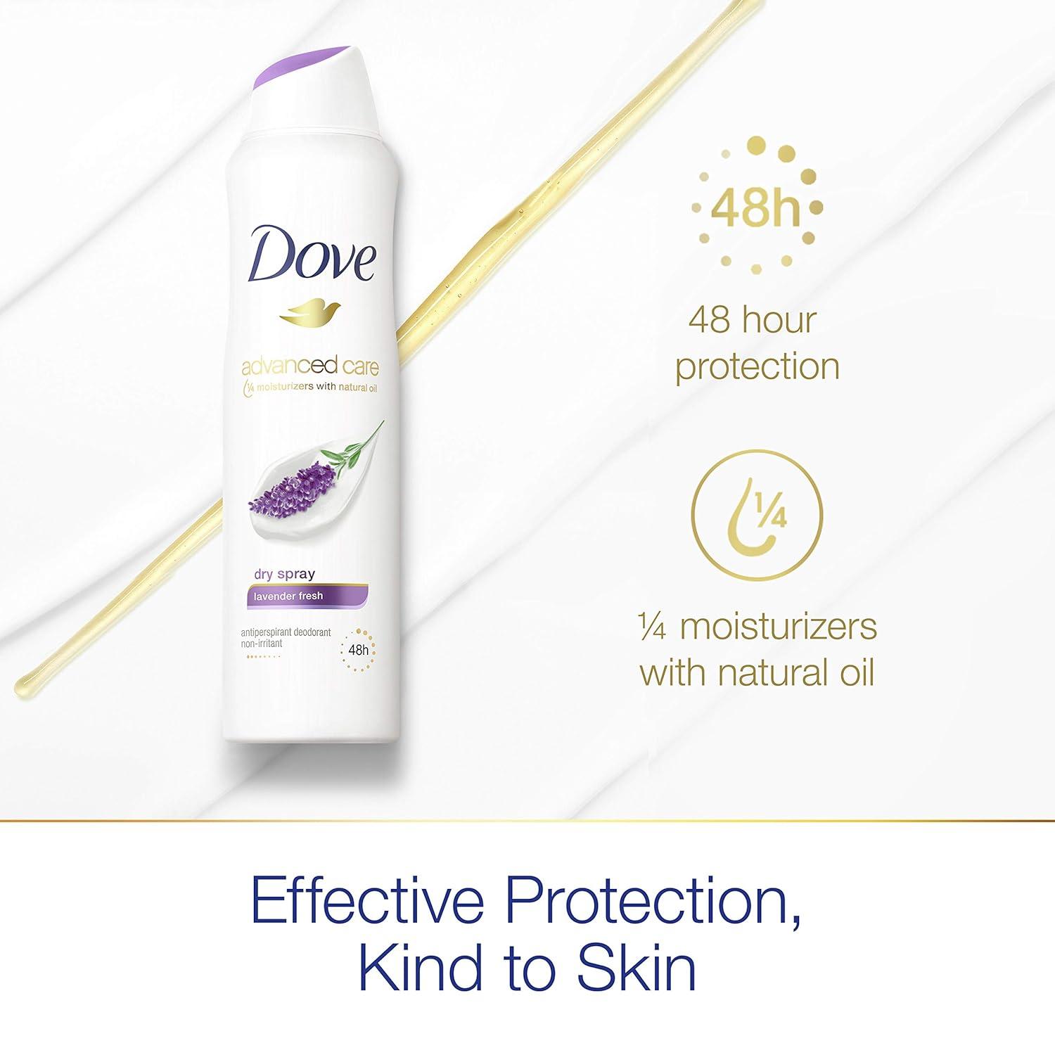 imageDove Advanced Care Antiperspirant Deodorant Spray Powder Soft 3 Count to help skin barrier repair after shaving 72 hour antiperspirant deodorant for soft underarms with boosted ceramide levels 38 oz38 Ounce Pack of 3