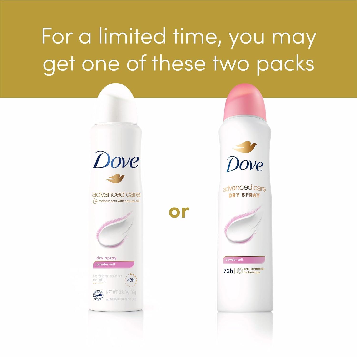 imageDove Advanced Care Antiperspirant Deodorant Spray Powder Soft 3 Count to help skin barrier repair after shaving 72 hour antiperspirant deodorant for soft underarms with boosted ceramide levels 38 oz38 Ounce Pack of 3