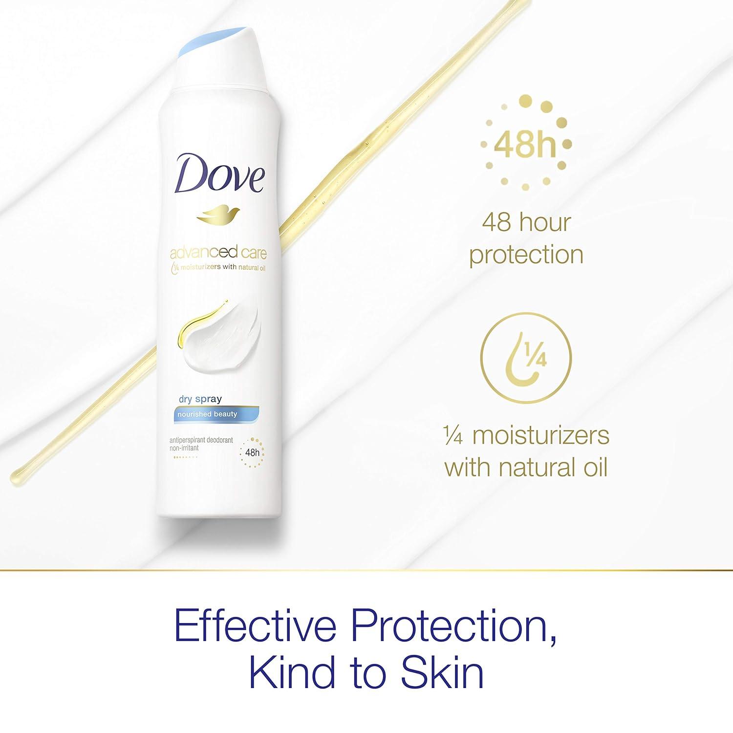 imageDove Advanced Care Antiperspirant Deodorant Spray Powder Soft 3 Count to help skin barrier repair after shaving 72 hour antiperspirant deodorant for soft underarms with boosted ceramide levels 38 oz38 Ounce Pack of 1