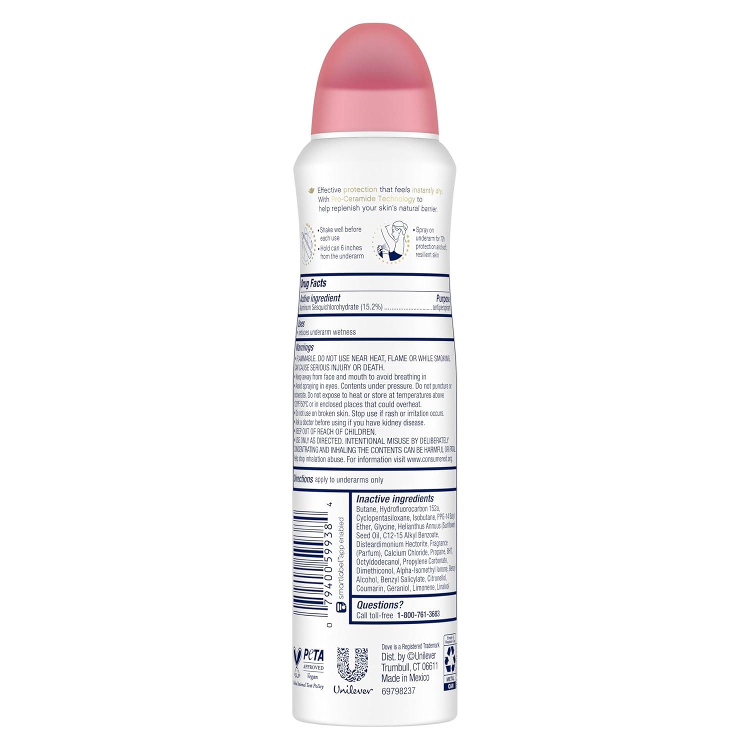 imageDove Advanced Care Antiperspirant Deodorant Spray Powder Soft 3 Count to help skin barrier repair after shaving 72 hour antiperspirant deodorant for soft underarms with boosted ceramide levels 38 oz38 Ounce Pack of 12