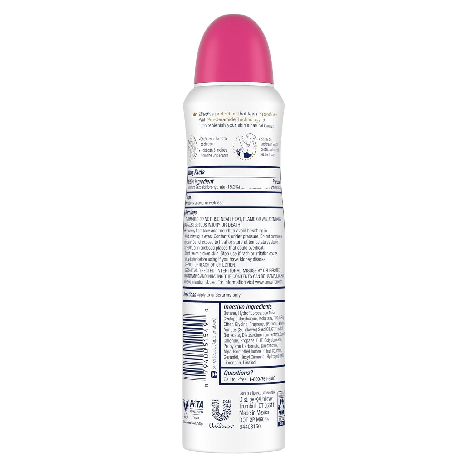 imageDove Advanced Care Antiperspirant Deodorant Spray for Women 3 Pack Dragon Fruit amp Coconut Cream 72 hour sweat and odor protection 38oz