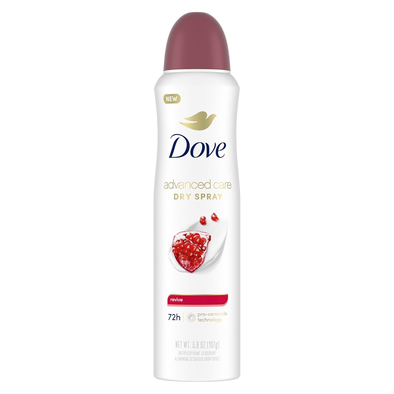 imageDove Advanced Care Dry Spray Antiperspirant Deodorant for Women Revive for 48 Hour Protection And Soft And Comfortable Underarms 38 oz38 Ounce Pack of 1