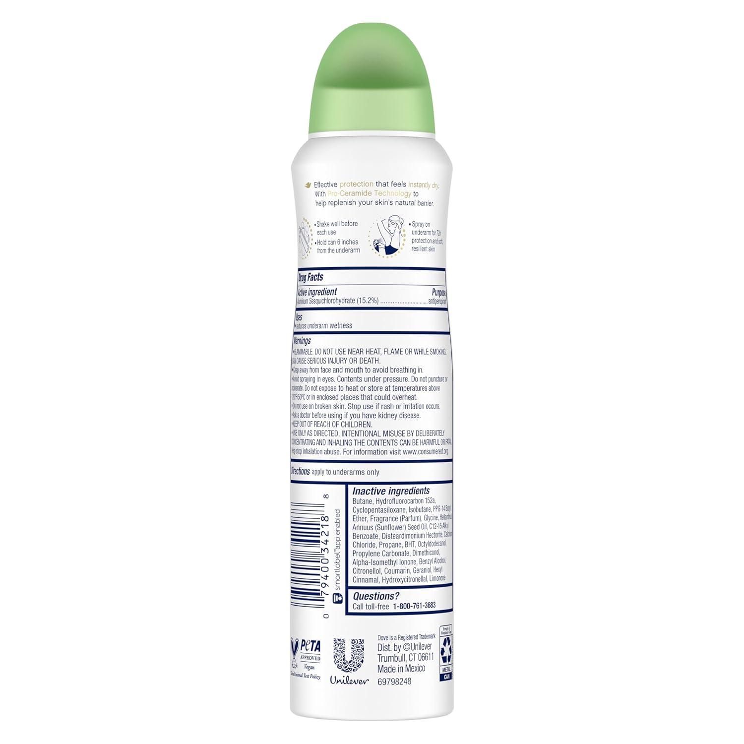 imageDove Advanced Care Dry Spray Antiperspirant Deodorant for Women Revive for 48 Hour Protection And Soft And Comfortable Underarms 38 oz38 Ounce Pack of 1