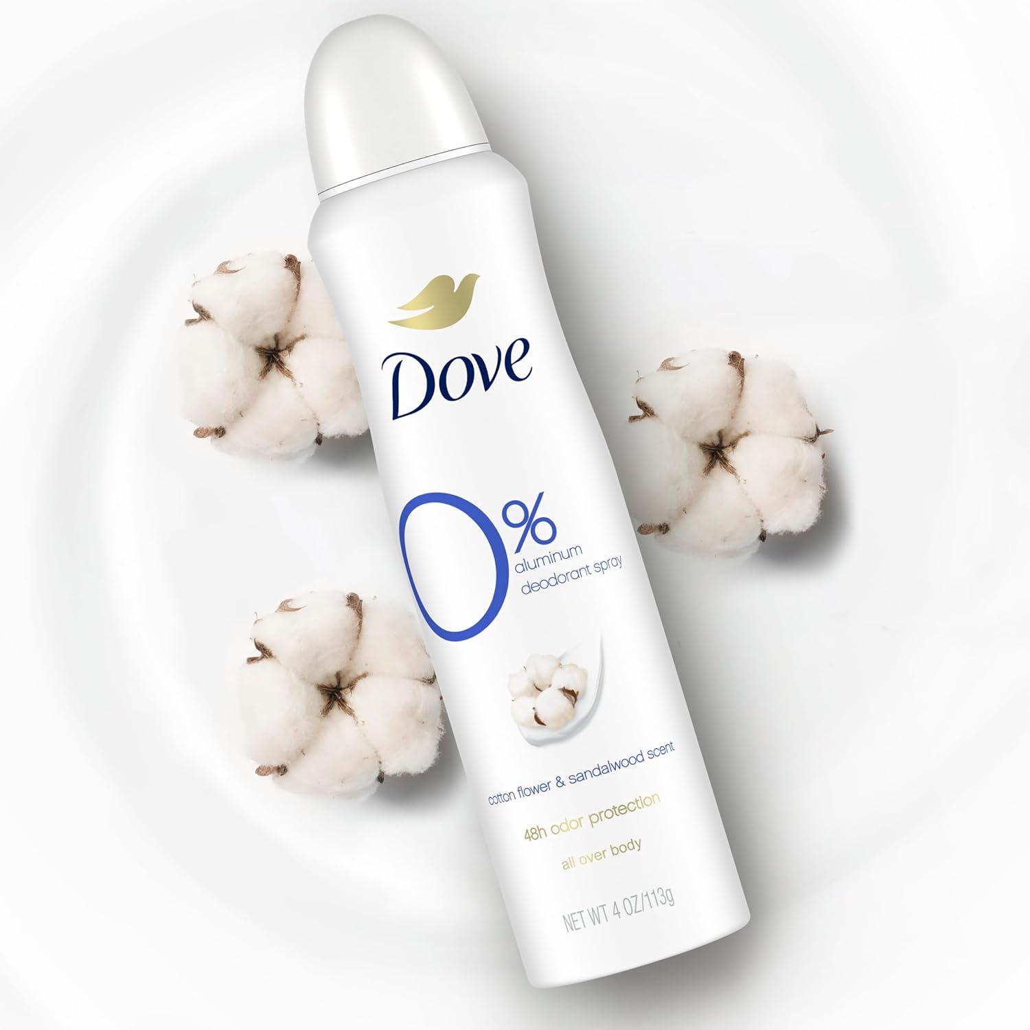 imageDove Aluminum Free Deodorant Spray for Women 3 Count Cucumber amp Green Tea 72 hour odor protection 4 ozCotton Flower and Sandalwood