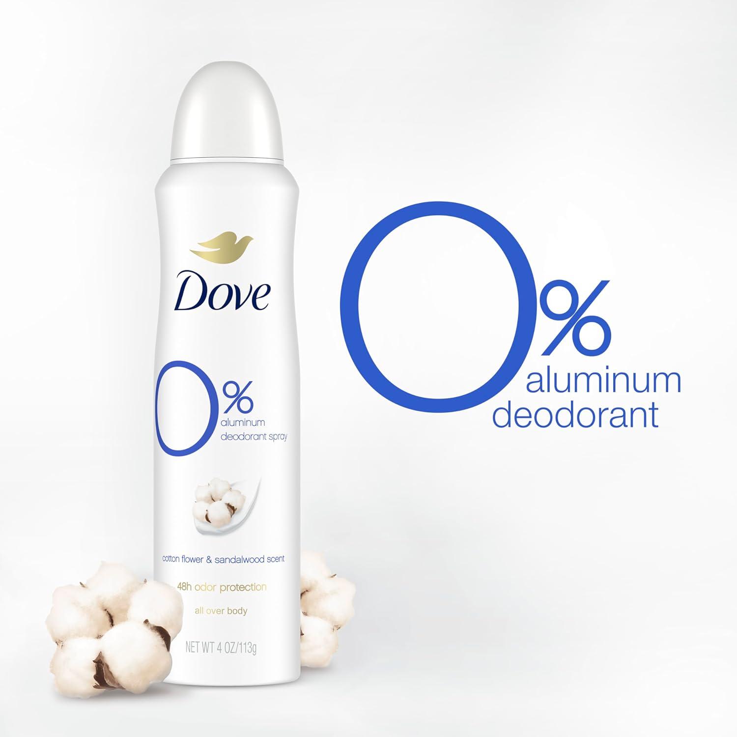 imageDove Aluminum Free Deodorant Spray for Women 3 Count Cucumber amp Green Tea 72 hour odor protection 4 ozCotton Flower and Sandalwood