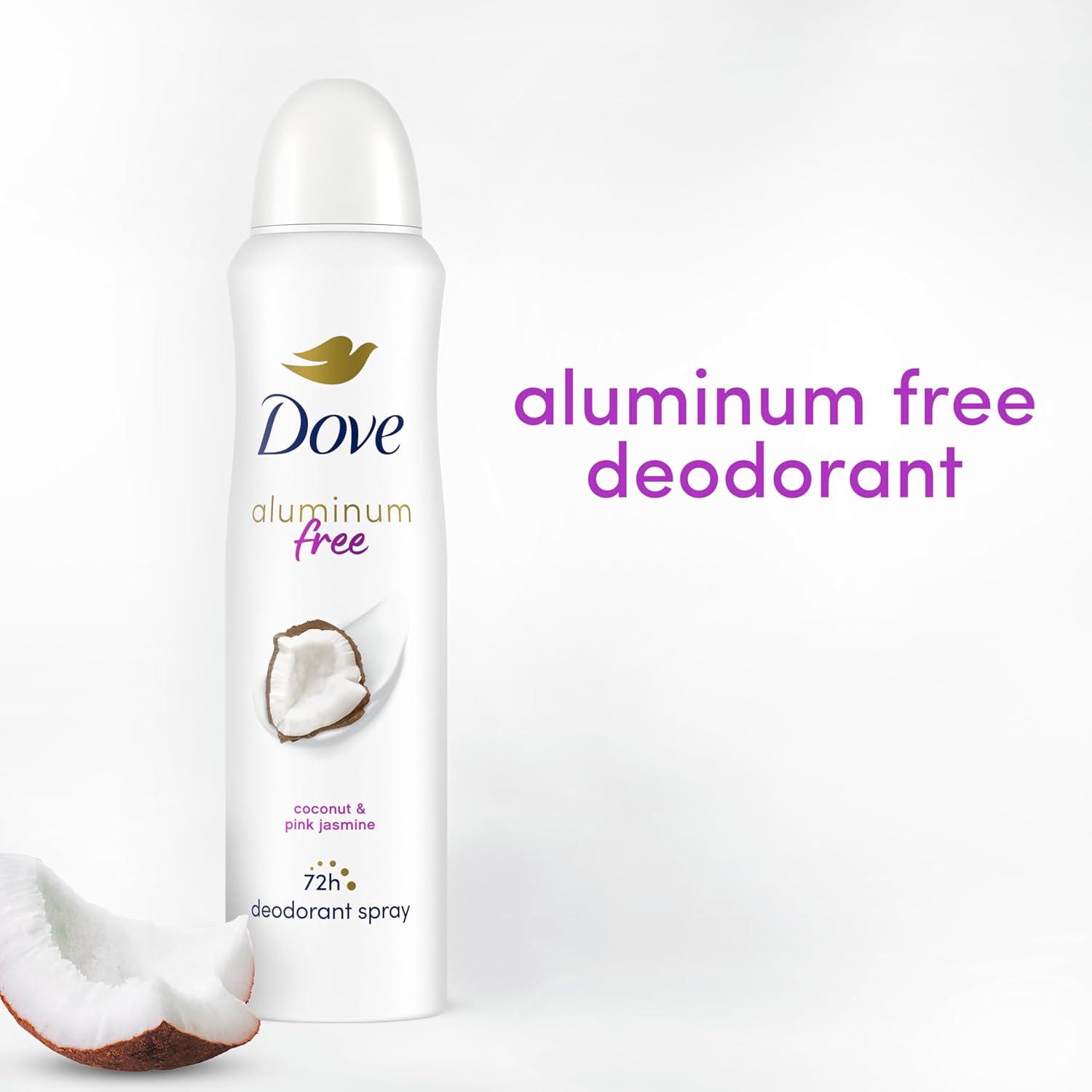 imageDove Aluminum Free Deodorant Spray for Women 3 Count Cucumber amp Green Tea 72 hour odor protection 4 ozJasmine
