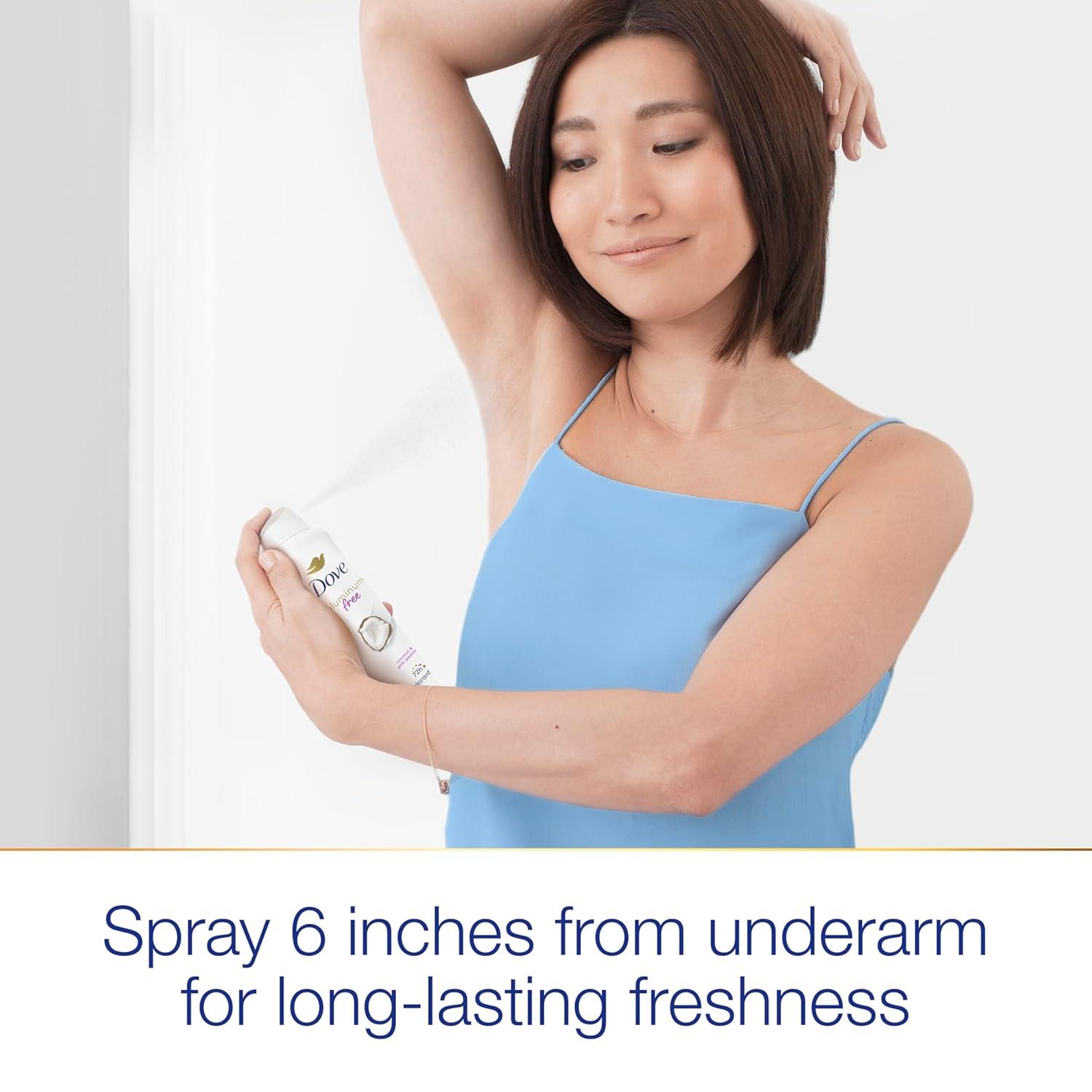 imageDove Aluminum Free Deodorant Spray for Women 3 Count Cucumber amp Green Tea 72 hour odor protection 4 ozJasmine