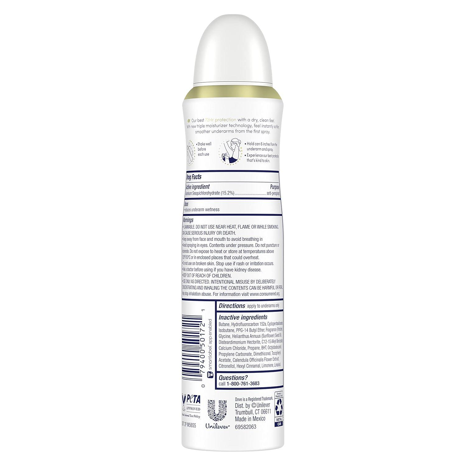 imageDove Ultimate Dry Spray Antiperspirant Peony And Rose Water 2 Count For 72Hour Sweat And Odor Protection With Triple Moisturizer Technology 38oz38 Ounce Pack of 2