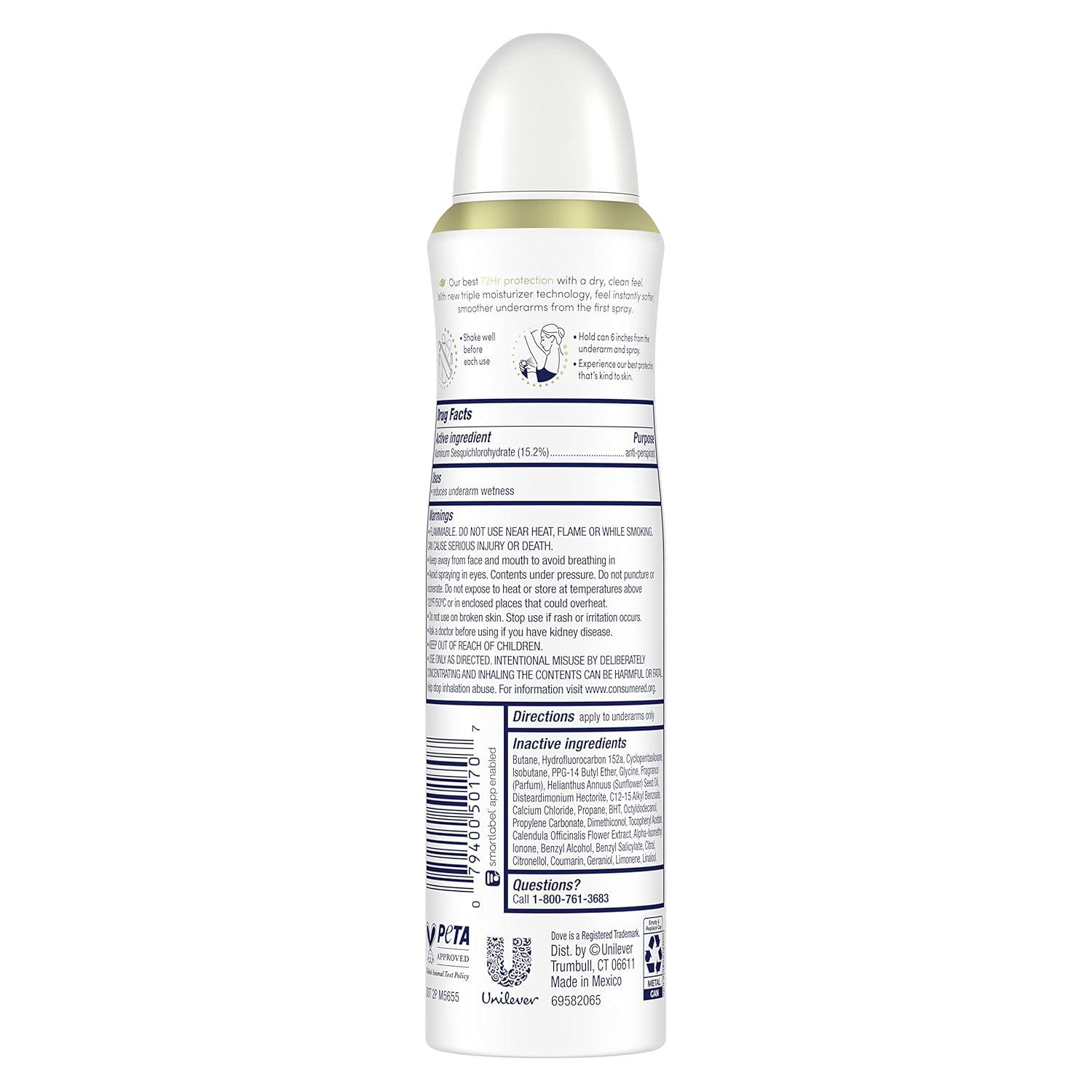 imageDove Ultimate Dry Spray Antiperspirant Peony And Rose Water 2 Count For 72Hour Sweat And Odor Protection With Triple Moisturizer Technology 38oz38 Ounce Pack of 2