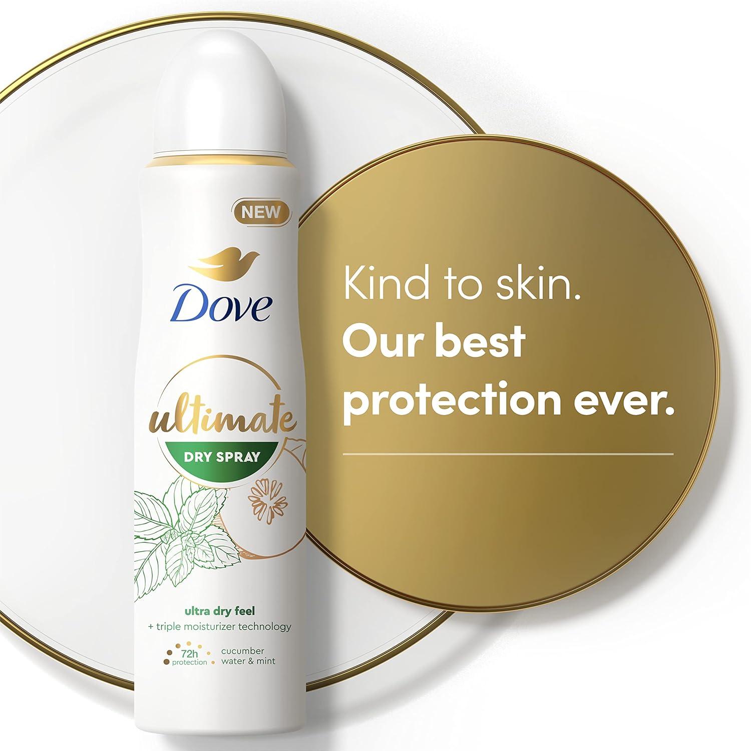 imageDove Ultimate Dry Spray Antiperspirant Peony And Rose Water 2 Count For 72Hour Sweat And Odor Protection With Triple Moisturizer Technology 38oz38 Ounce Pack of 2