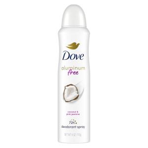Dove Aluminum Free Deodorant Spray for Women 3 Count Cucumber & Green Tea 72 hour odor protection 4 oz(Jasmine)