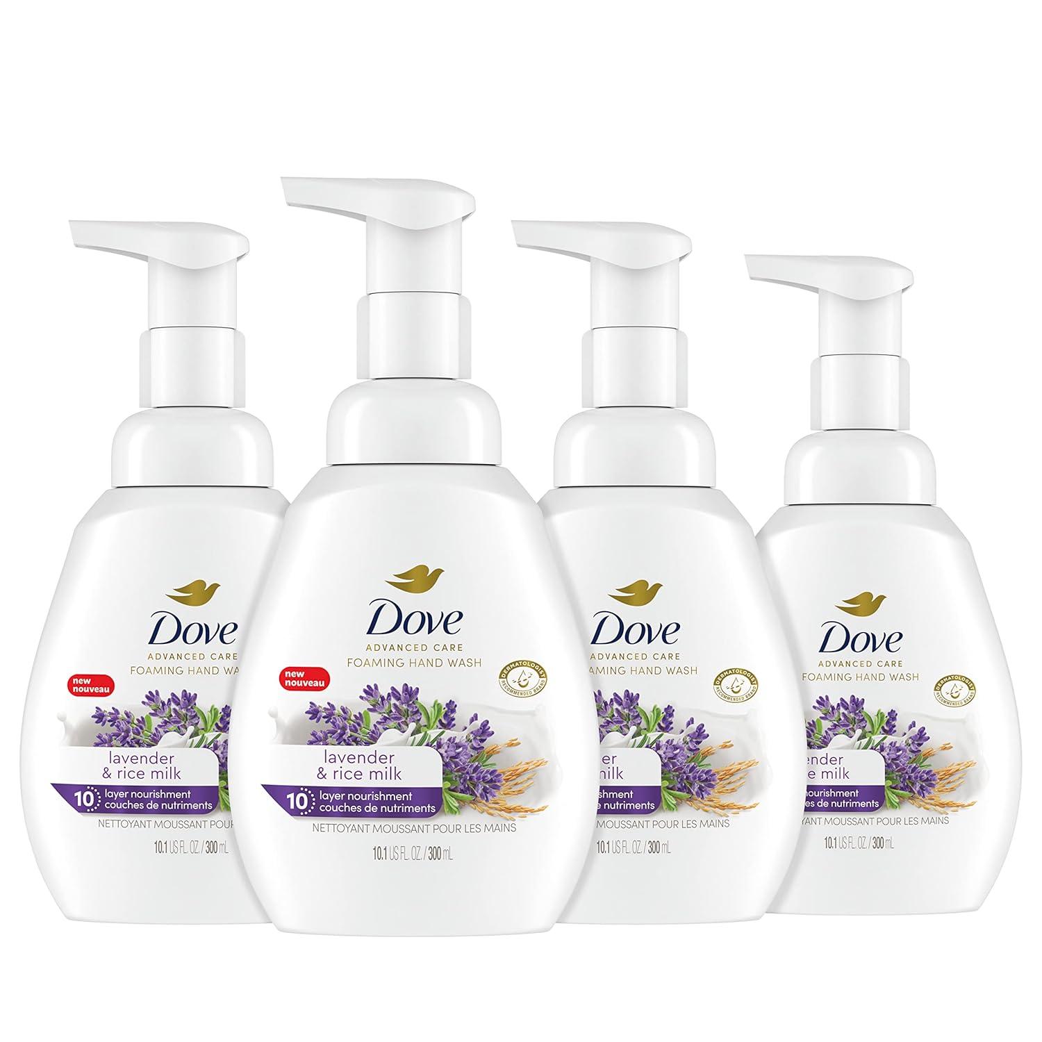 imageDove Advanced Care Hand Wash Deep Moisture 4 Count for Soft Smooth Skin More Moisturizers than the Leading Ordinary Hand Soap 12 oz101 Fl Oz Pack of 4