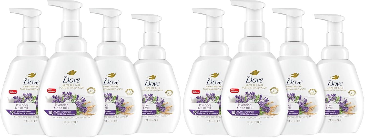 imageDove Advanced Care Hand Wash Deep Moisture 4 Count for Soft Smooth Skin More Moisturizers than the Leading Ordinary Hand Soap 12 oz101 Fl Oz Pack of 8