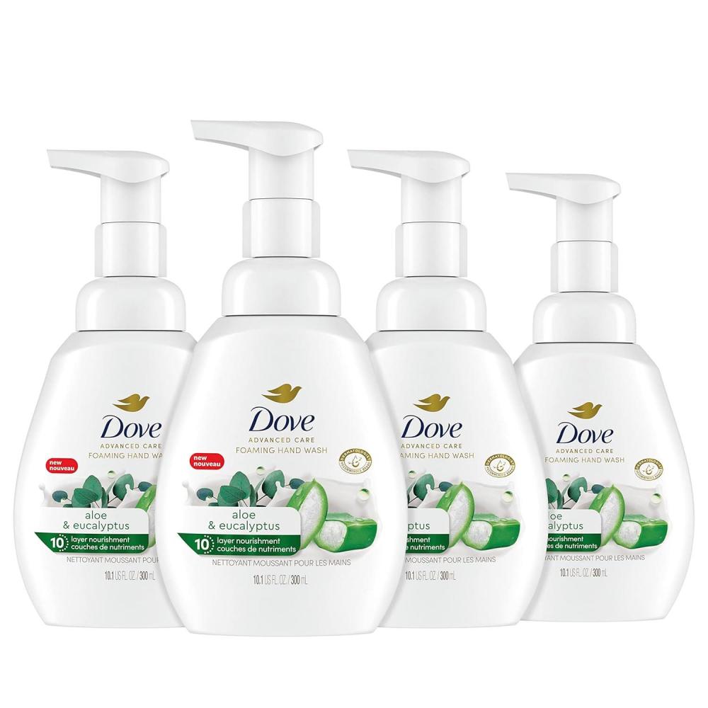 imageDove Advanced Care Hand Wash Deep Moisture 4 Count for Soft Smooth Skin More Moisturizers than the Leading Ordinary Hand Soap 12 oz101 Fl Oz Pack of 4