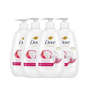 Dove Advanced Care Hand Wash 4 Count for Effectively Washing Away Dirt & Germs, Dragonfruit & Coconut with 10-Layer Nourishment