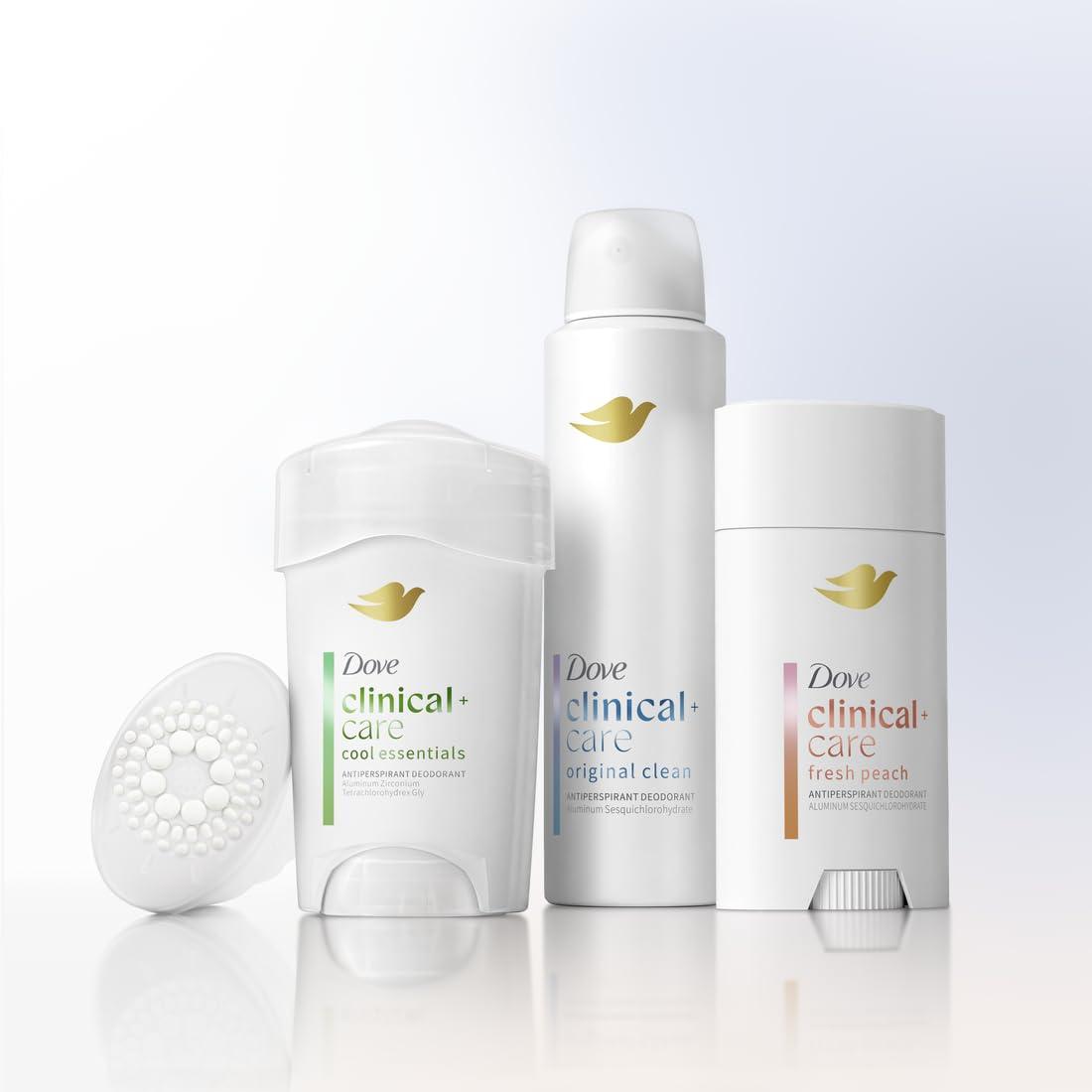 imageDove Clinical Care Antiperspirant Deodorant Invisible Solid Stick for Women Clean Soft for Sensitive Skin Hypoallergenic 26 oz