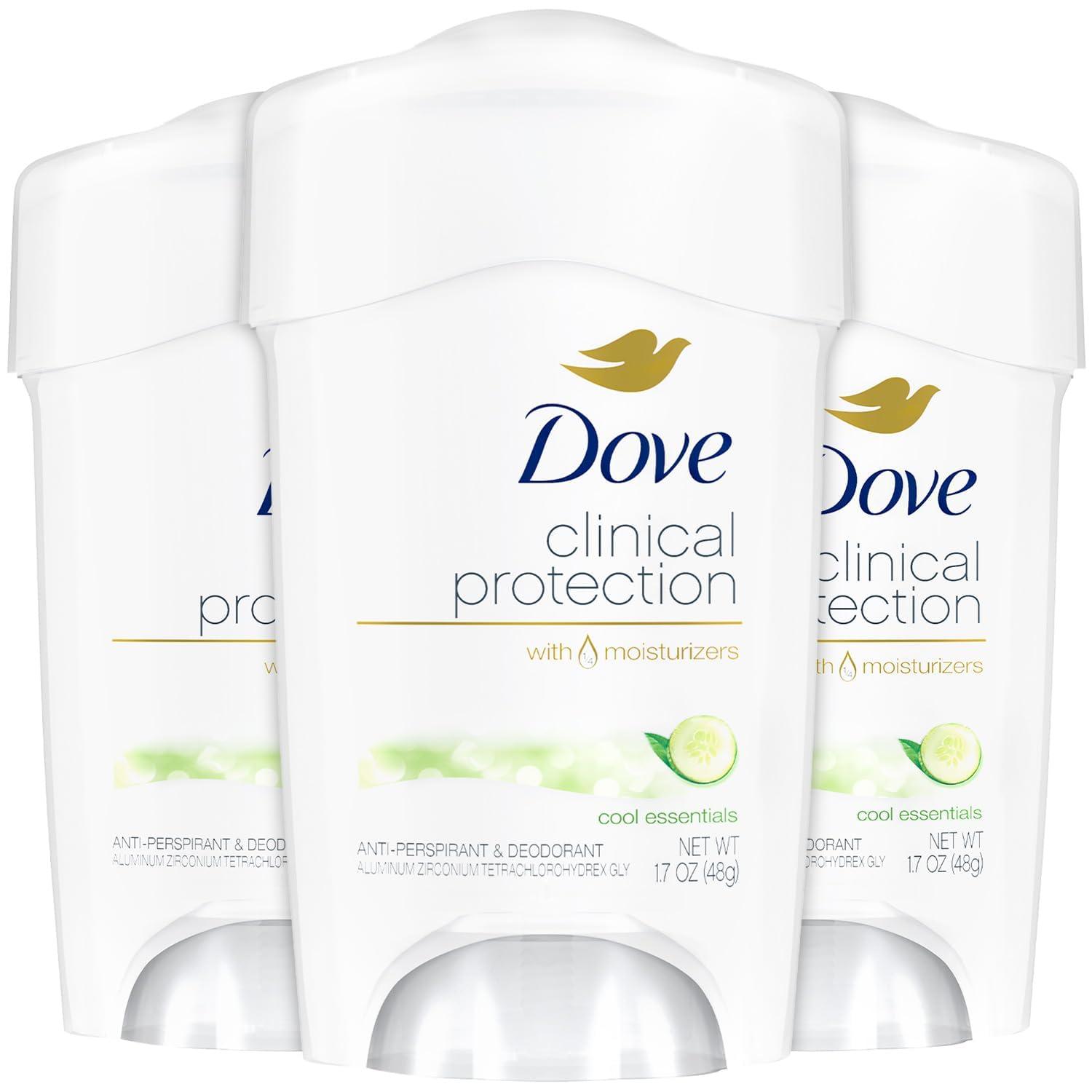 imageDove Clinical Protection Antiperspirant Deodorant Original Clean 17 Ounce17 Ounce Pack of 2