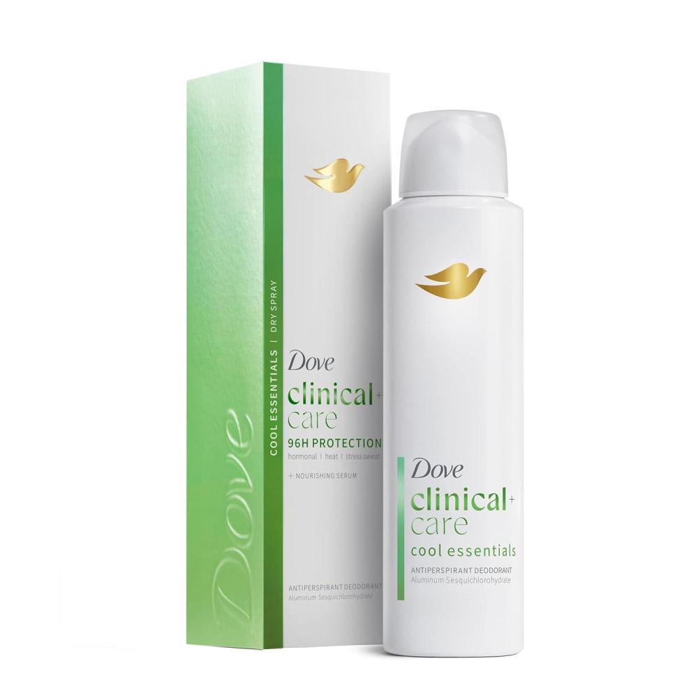 imageDove Clinical Care Antiperspirant Deodorant Dry Spray for Women Cool Essentials 38 oz