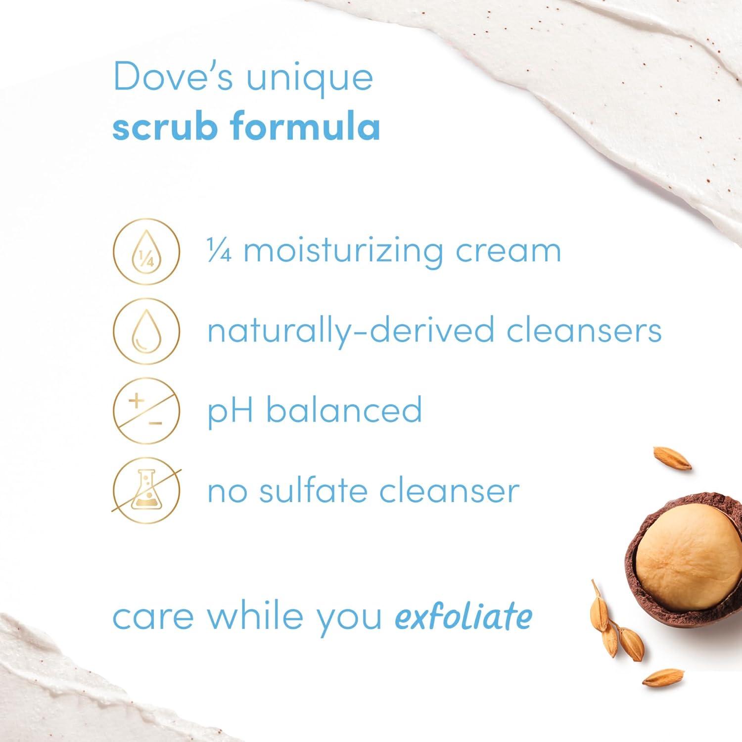 imageDove Limited Edition Holiday Treats Exfoliating Mini Body Scrub 4 Pack for Deep Nourishment 35oz each