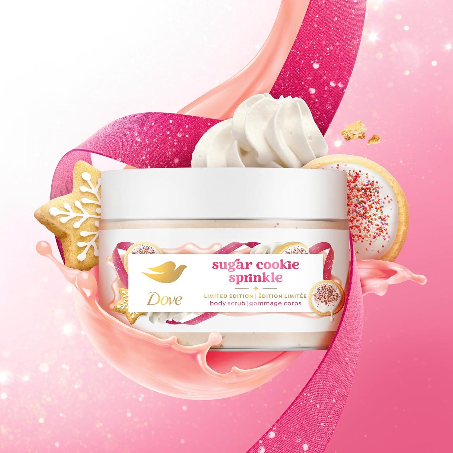 imageDove Limited Edition Holiday Treats Exfoliating Mini Body Scrub 4 Pack for Deep Nourishment 35oz each