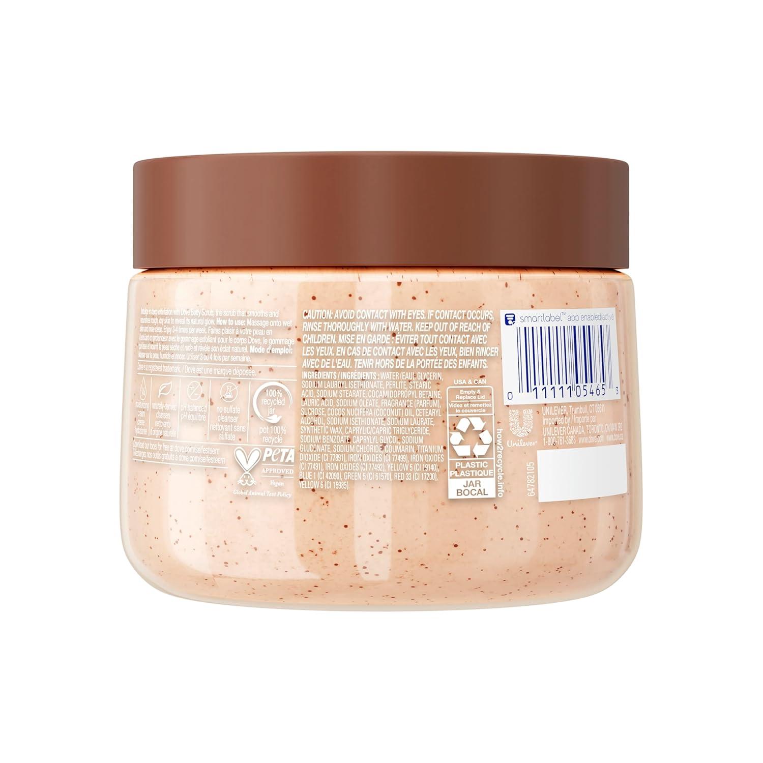imageDove Pomegranate amp Shea Butter Body Scrub Exfoliates and Deeply Nourishes for Smooth Radiant Skin 15 ozBrown Sugar Coconut Butter