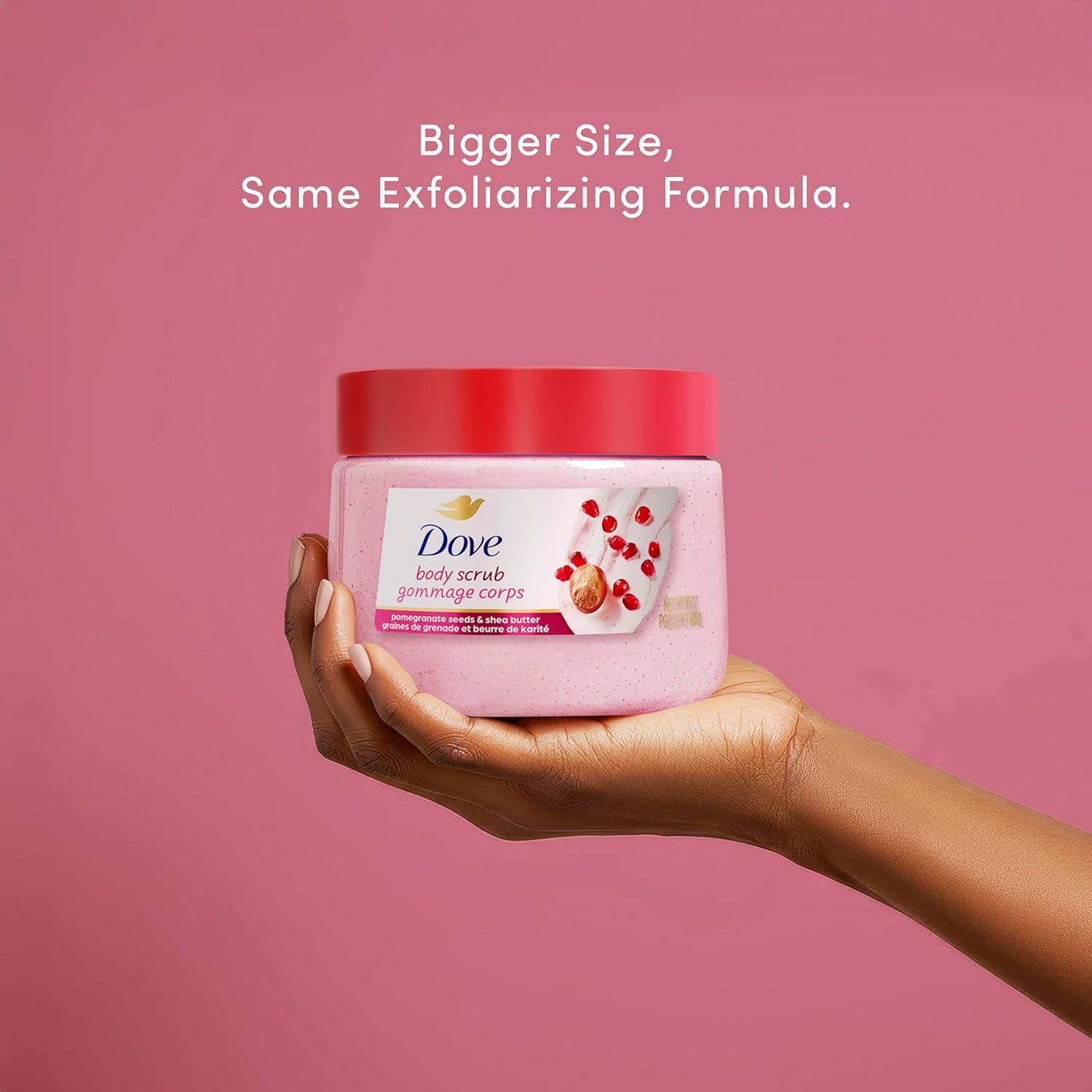 imageDove Pomegranate amp Shea Butter Body Scrub Exfoliates and Deeply Nourishes for Smooth Radiant Skin 15 ozPomegranate Shea Butter