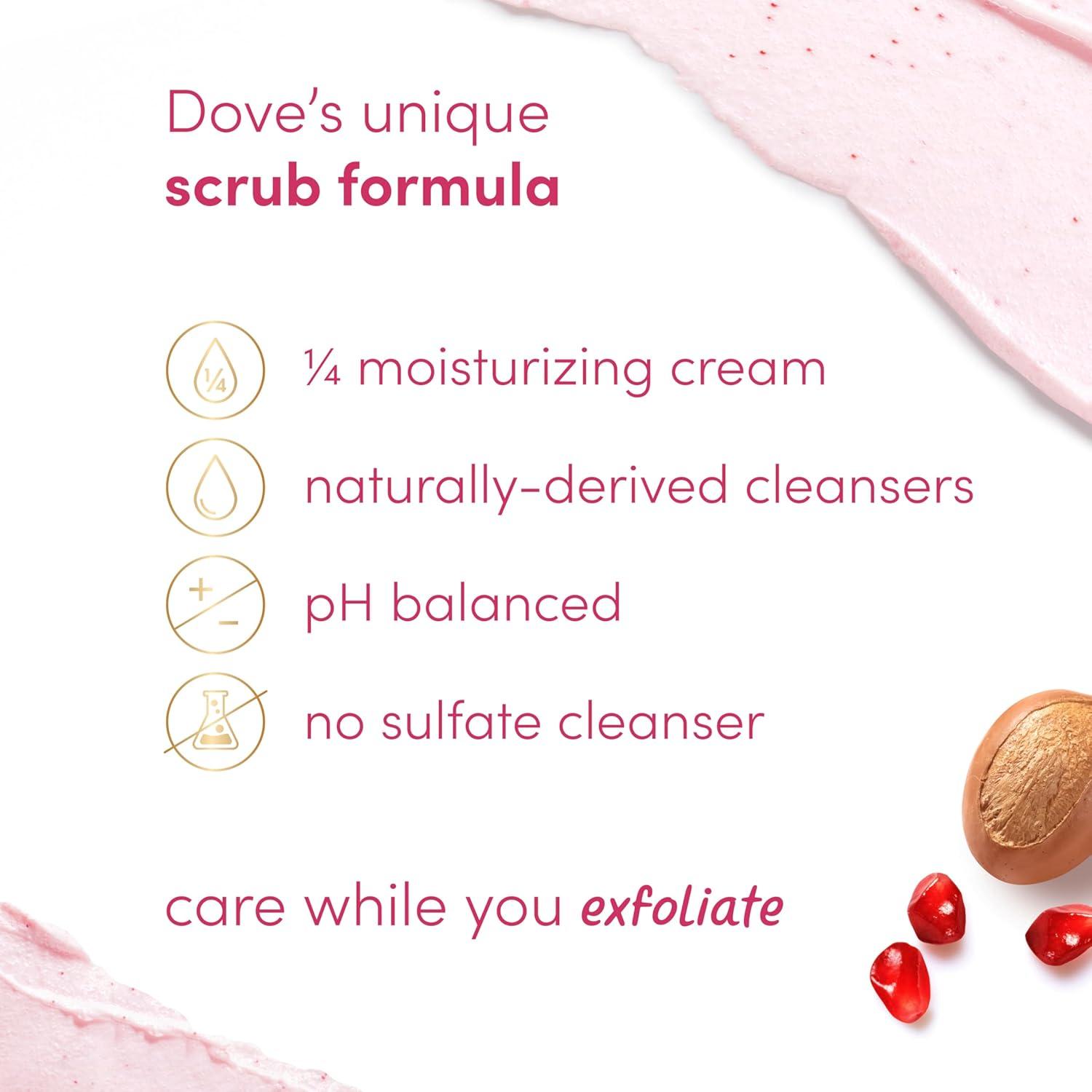 imageDove Pomegranate amp Shea Butter Body Scrub Exfoliates and Deeply Nourishes for Smooth Radiant Skin 15 ozPomegranate Shea Butter