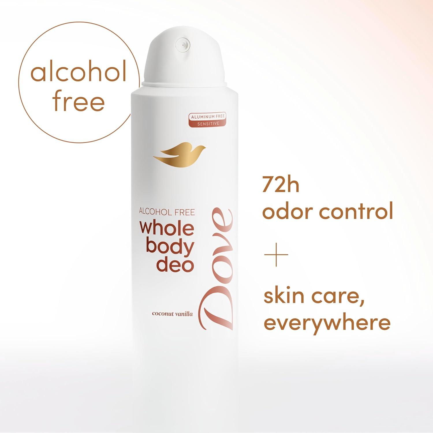 imageDove Whole Body Deo Alcohol Free Deodorant Spray for Women Coconut Vanilla 4 oz