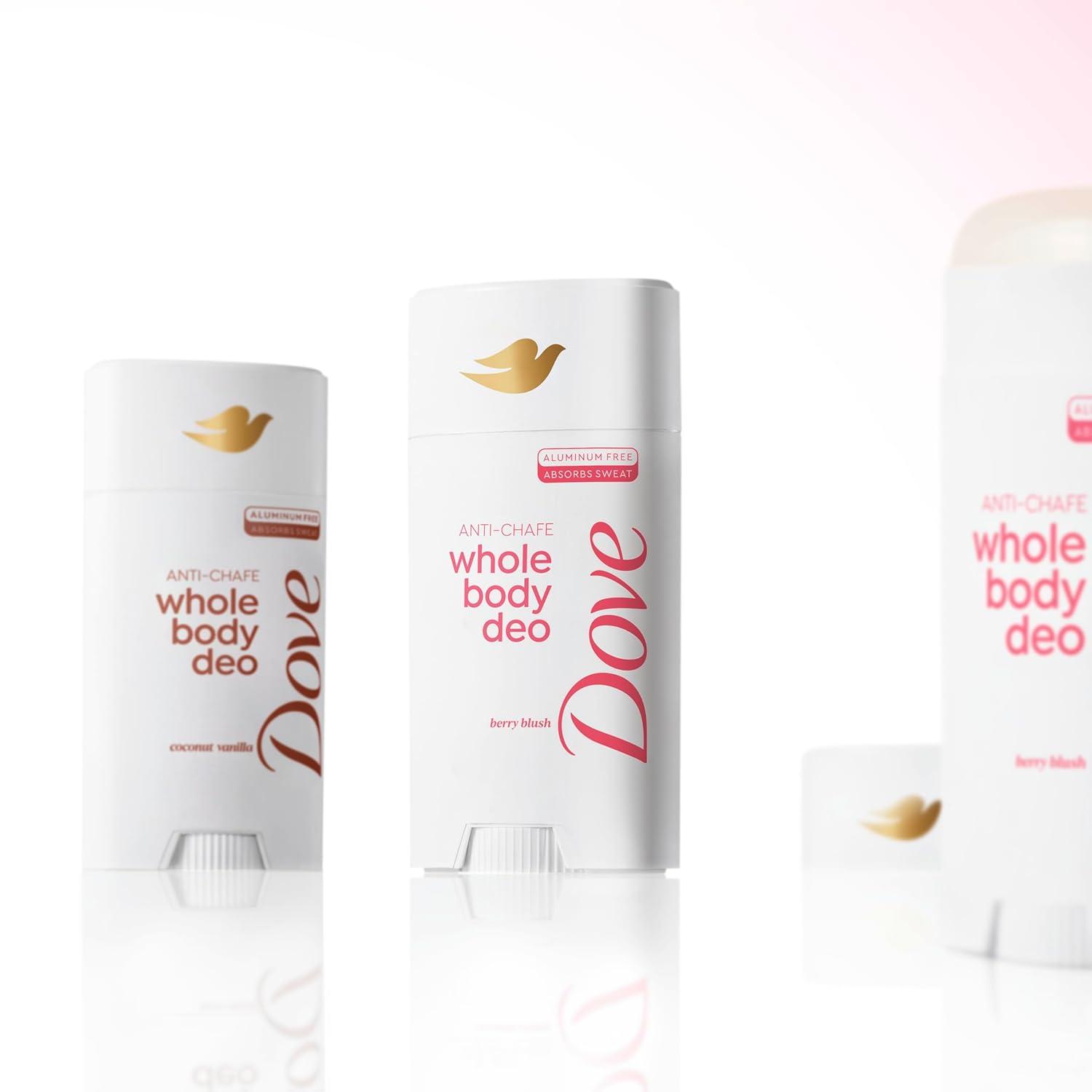 imageDove Whole Body Deo Aluminum Free AntiChafe Deodorant Stick for Women Berry Blush 24 oz