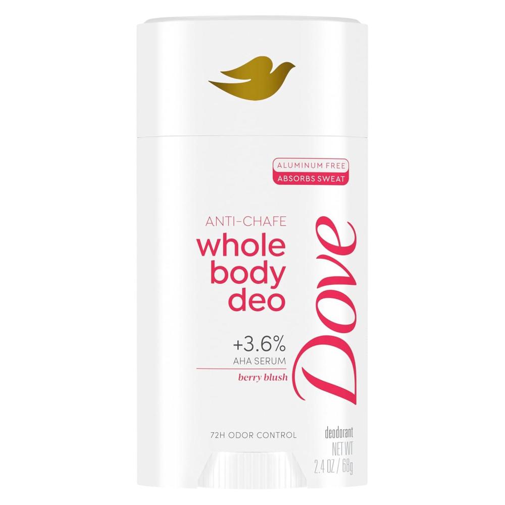 imageDove Whole Body Deo Aluminum Free AntiChafe Deodorant Stick for Women Berry Blush 24 oz